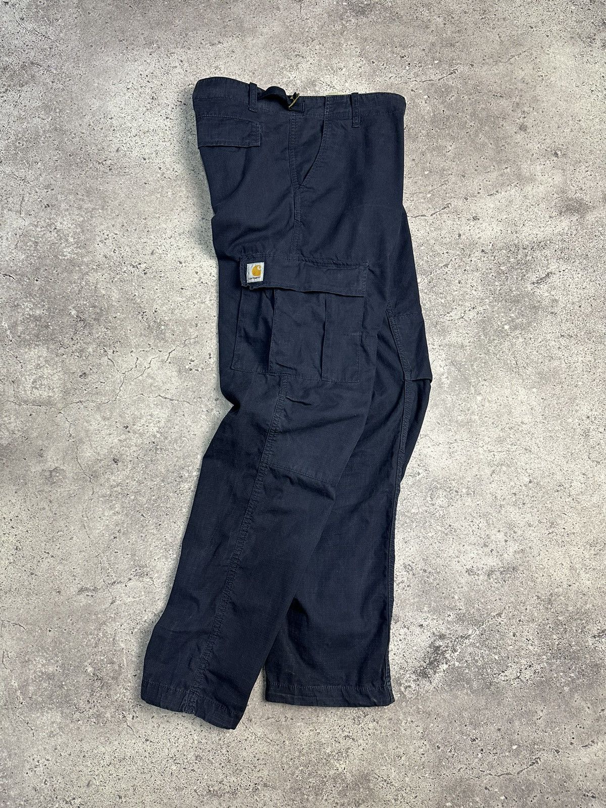 Carhartt × Vintage Vintage Carhartt Aviation Cargo Pants Faded Blue Distressed Size US 33 - 1 Thumbnail