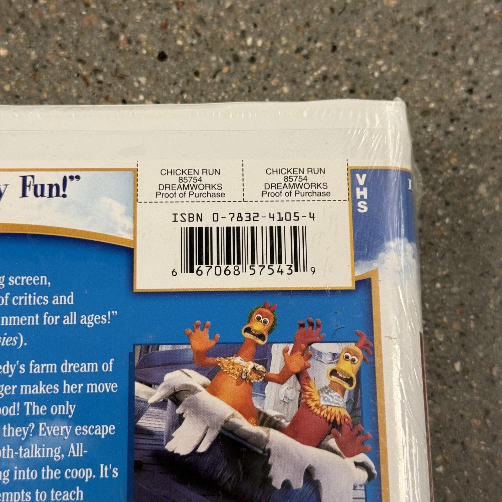 Designer SEALED DS Chicken Run VHS 1996 DreamWorks Watermarks Size ONE SIZE - 3 Thumbnail