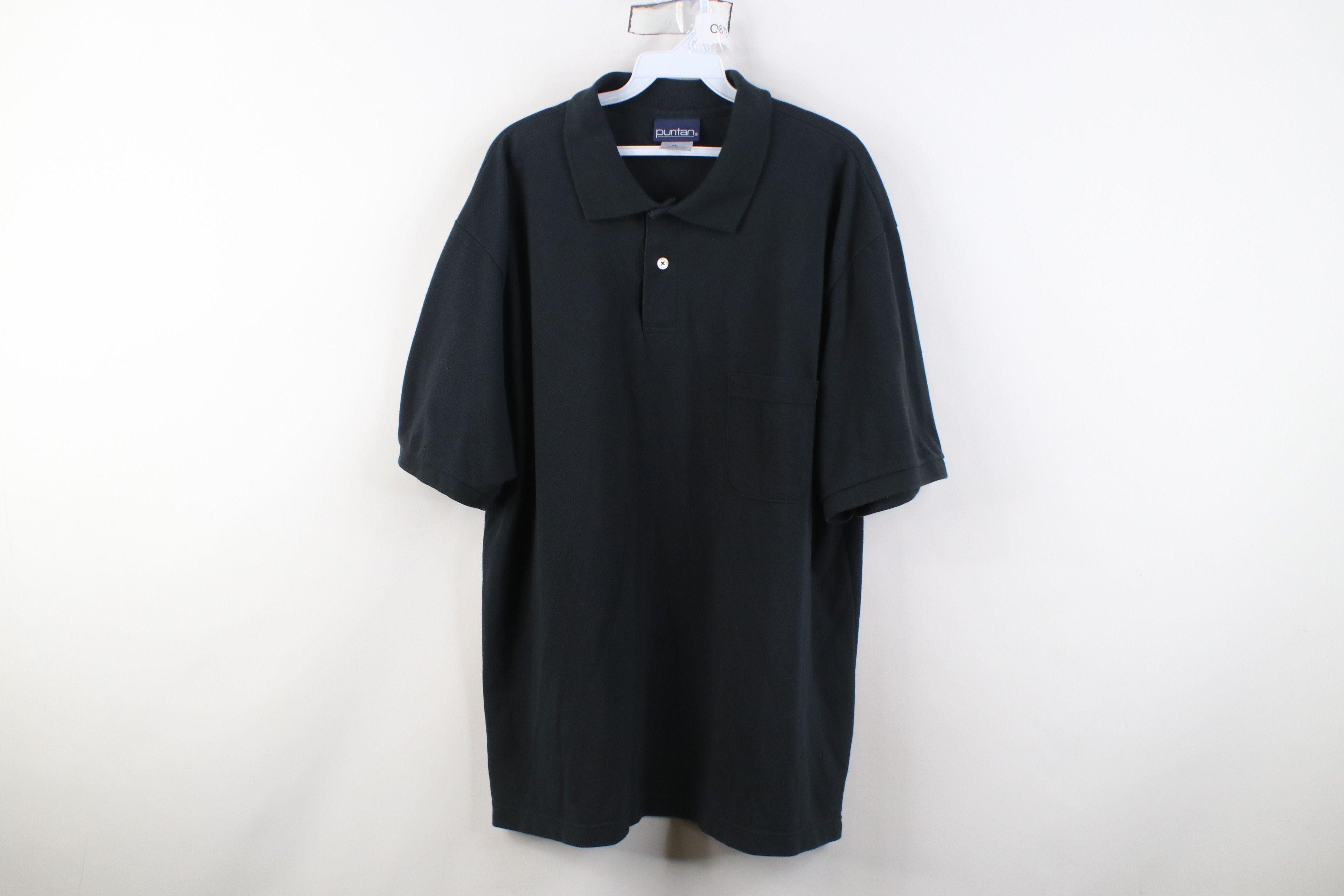 Vintage Vintage 90s Streetwear Pique Knit Golf Polo Shirt Black Size US XL / EU 56 / 4 - 1 Thumbnail
