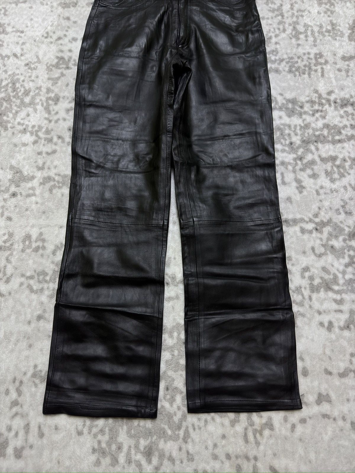 Japanese Brand Rigel Created by Miwa Sheepskin Leather Pants Y2K Archive Size US 26 / EU 42 - 6 Thumbnail