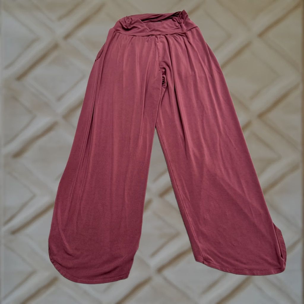 Athleta Athleta Pants Womens XS Pink Spandex Modal Wide-Leg Breathable Texture Lounge Size 26" / US 2 / IT 38 - 1 Thumbnail