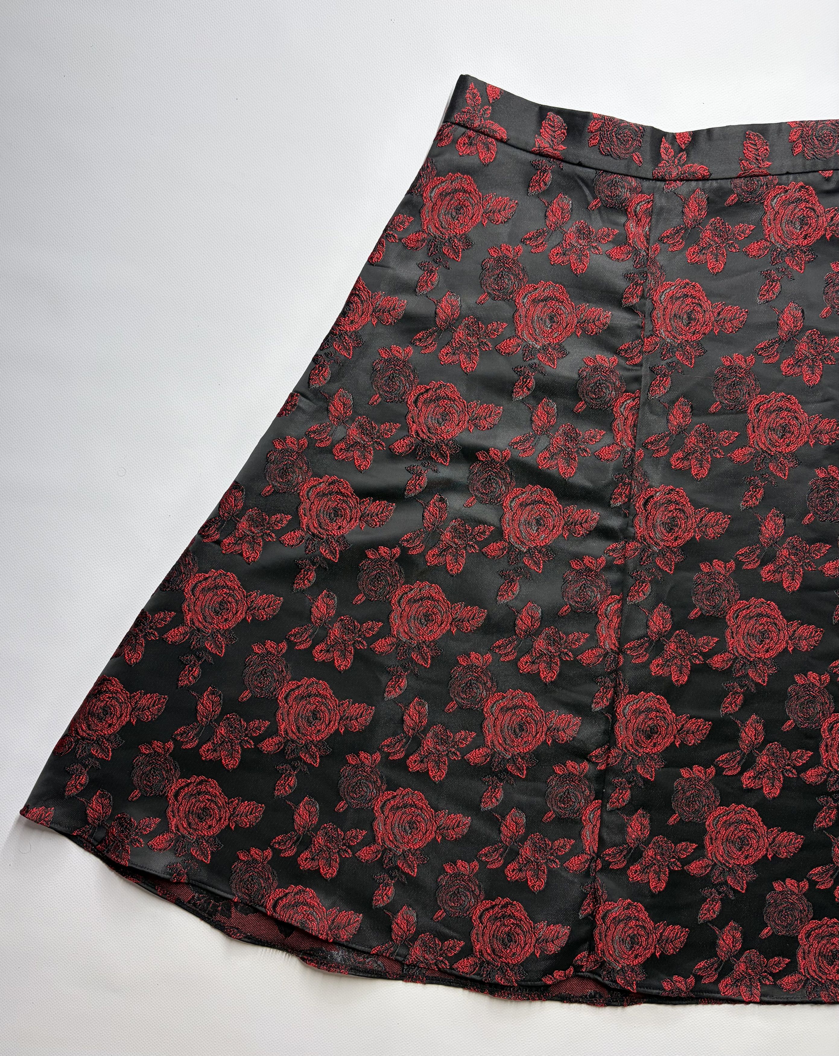 Vintage Women's Printed Flared Skirt Size 36" / US 14 / IT 50 - 5 Thumbnail