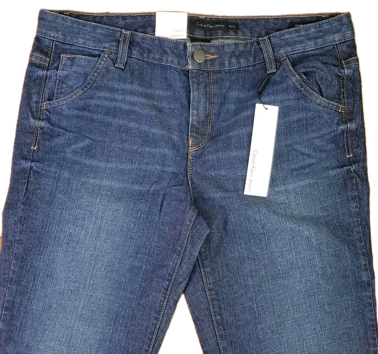 Calvin Klein Calvin Klein Size 14/32 NEW Jeans Blue Cotton Denim Stretch Size 36" / US 14 / IT 50 - 3 Thumbnail