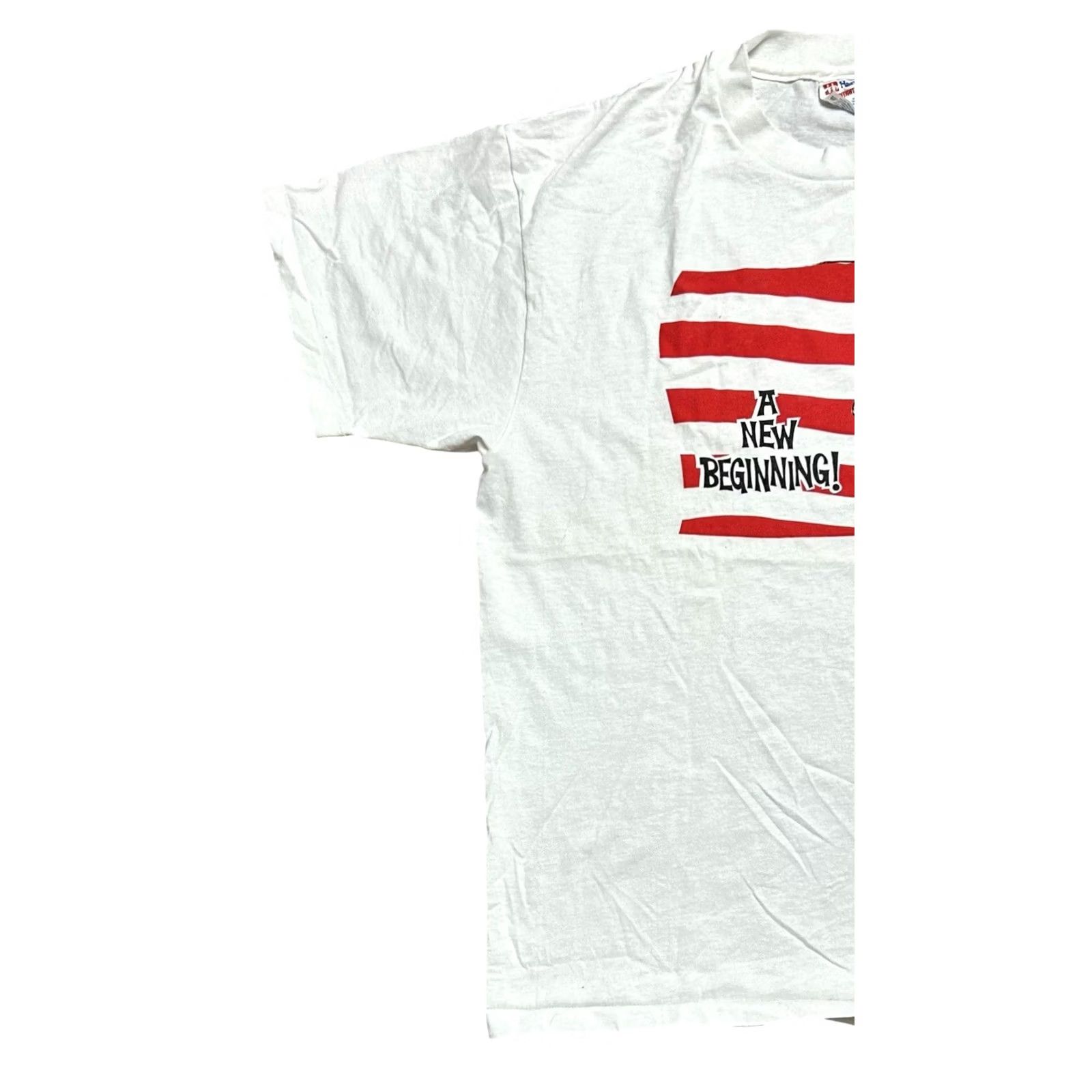 Hanes VTG Hanes White Short Sleeve Shirt Men XL USA Bill Clinton 1990s USA Theme Size US XL / EU 56 / 4 - 2 Thumbnail
