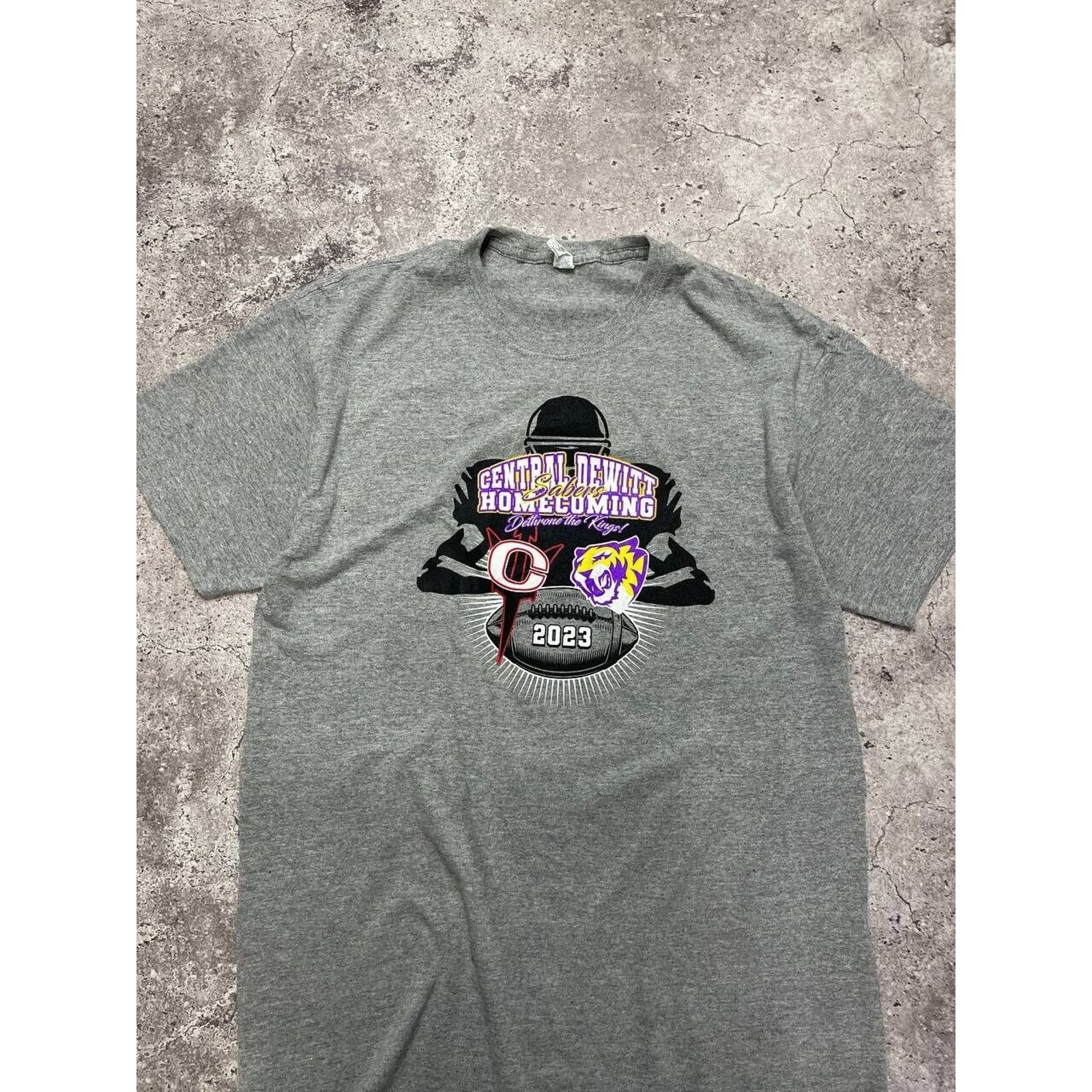 Jerzees × Vintage Vintage Central DeWitt 2023 Homecoming Football T-Shirt Size US M / EU 48-50 / 2 - 2 Thumbnail
