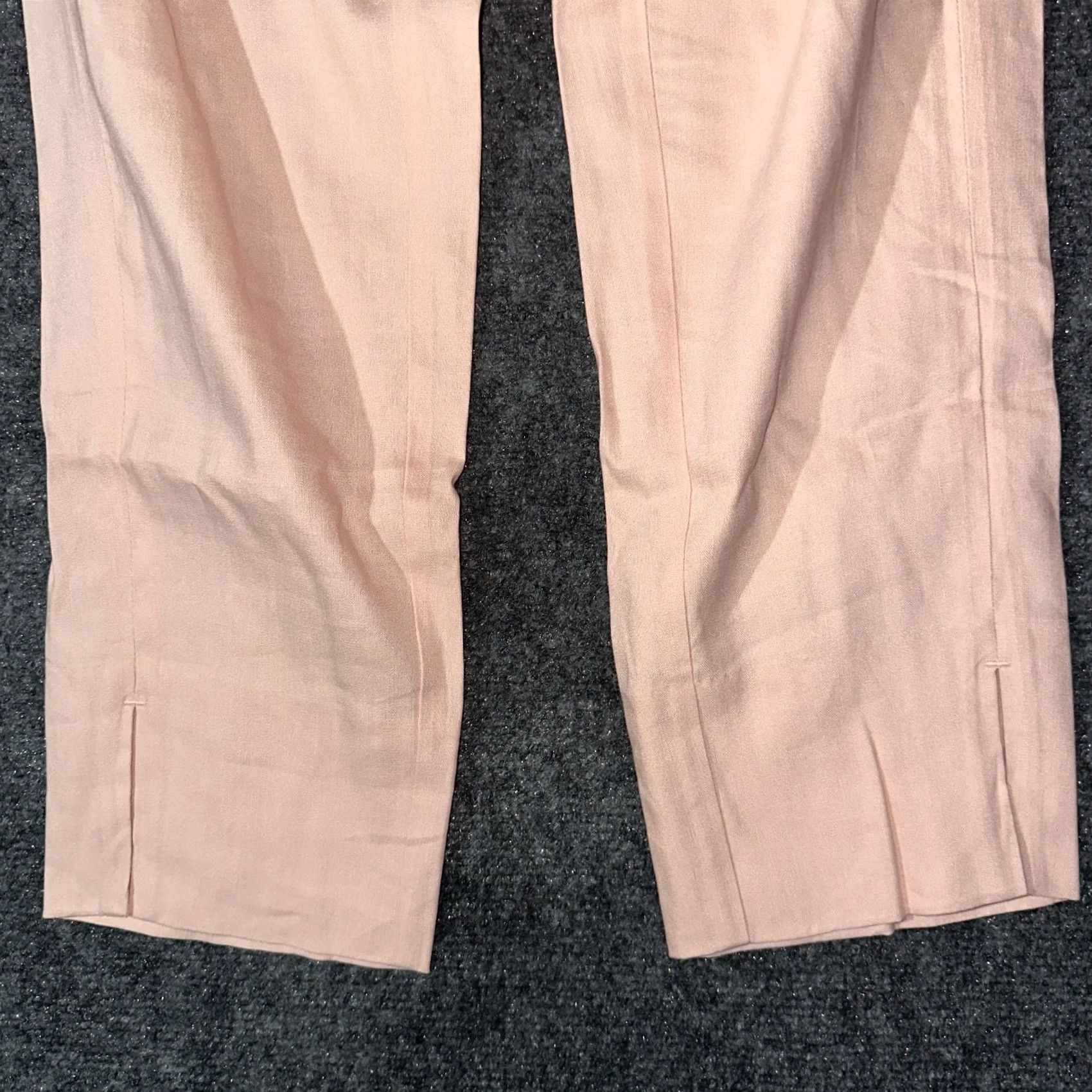 J. Jill J. Jill Pants Womens XS Petite Linen Stretch Pale Peach Split Hem Pull On Elastic Size 26" / US 2 / IT 38 - 2 Thumbnail