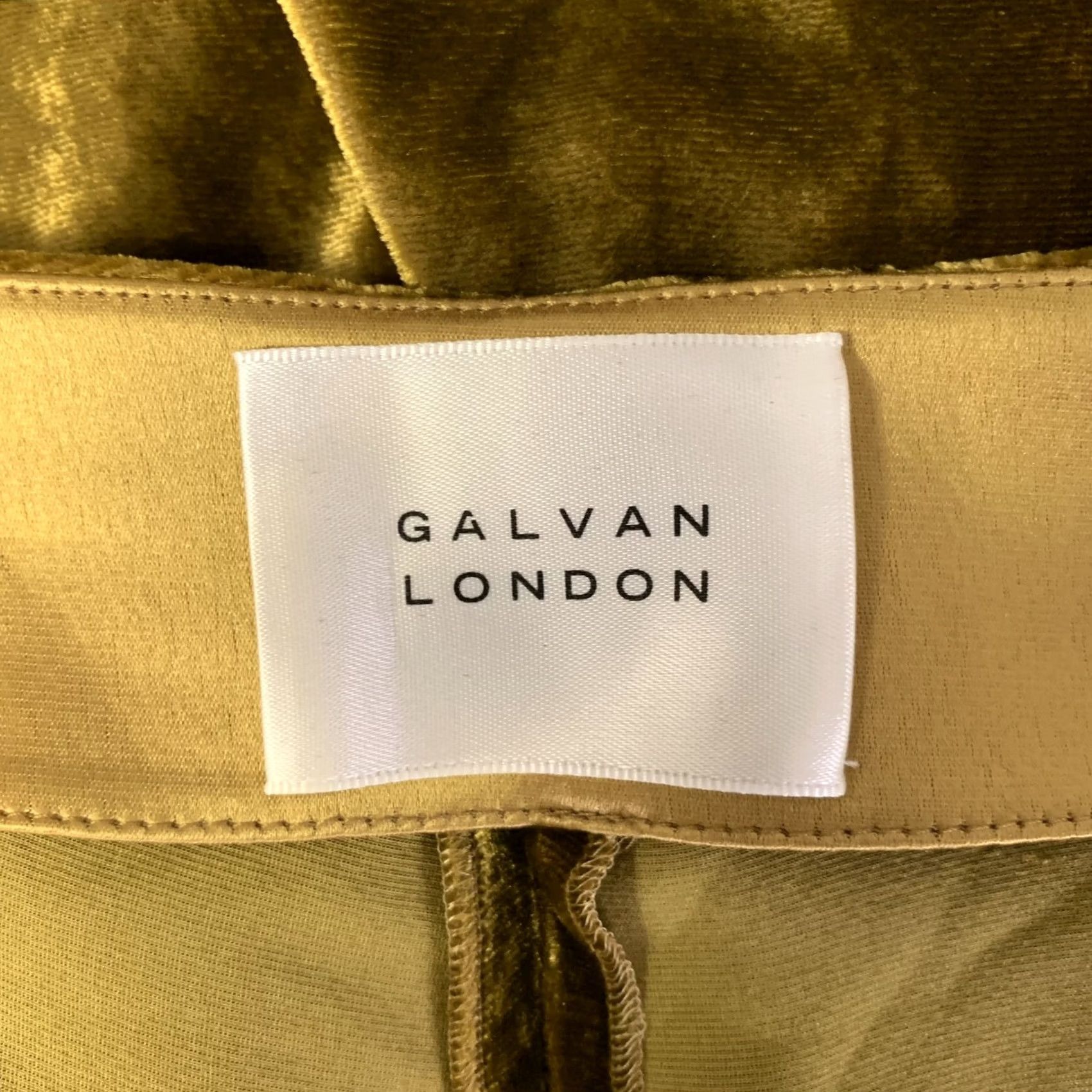 Vintage GALVAN LONDON Gold Viscose Blend Palazzo Pants Size 8 Women Size 30" / US 8 / IT 44 - 4 Thumbnail