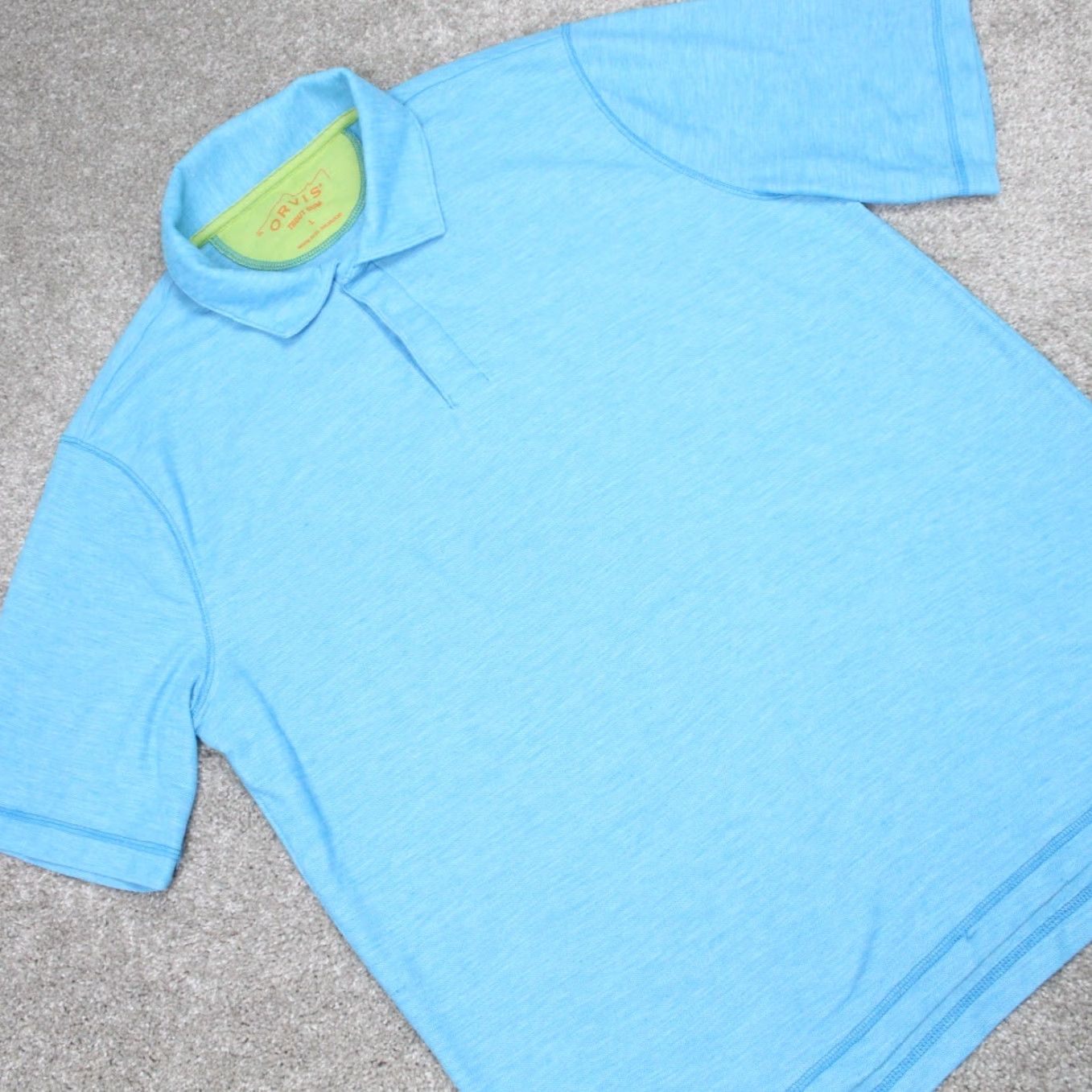 Orvis Orvis Polo Shirt Mens Large Blue Cotton Polyester Blend S/S Pullover Shirt Size US L / EU 52-54 / 3 - 6 Thumbnail