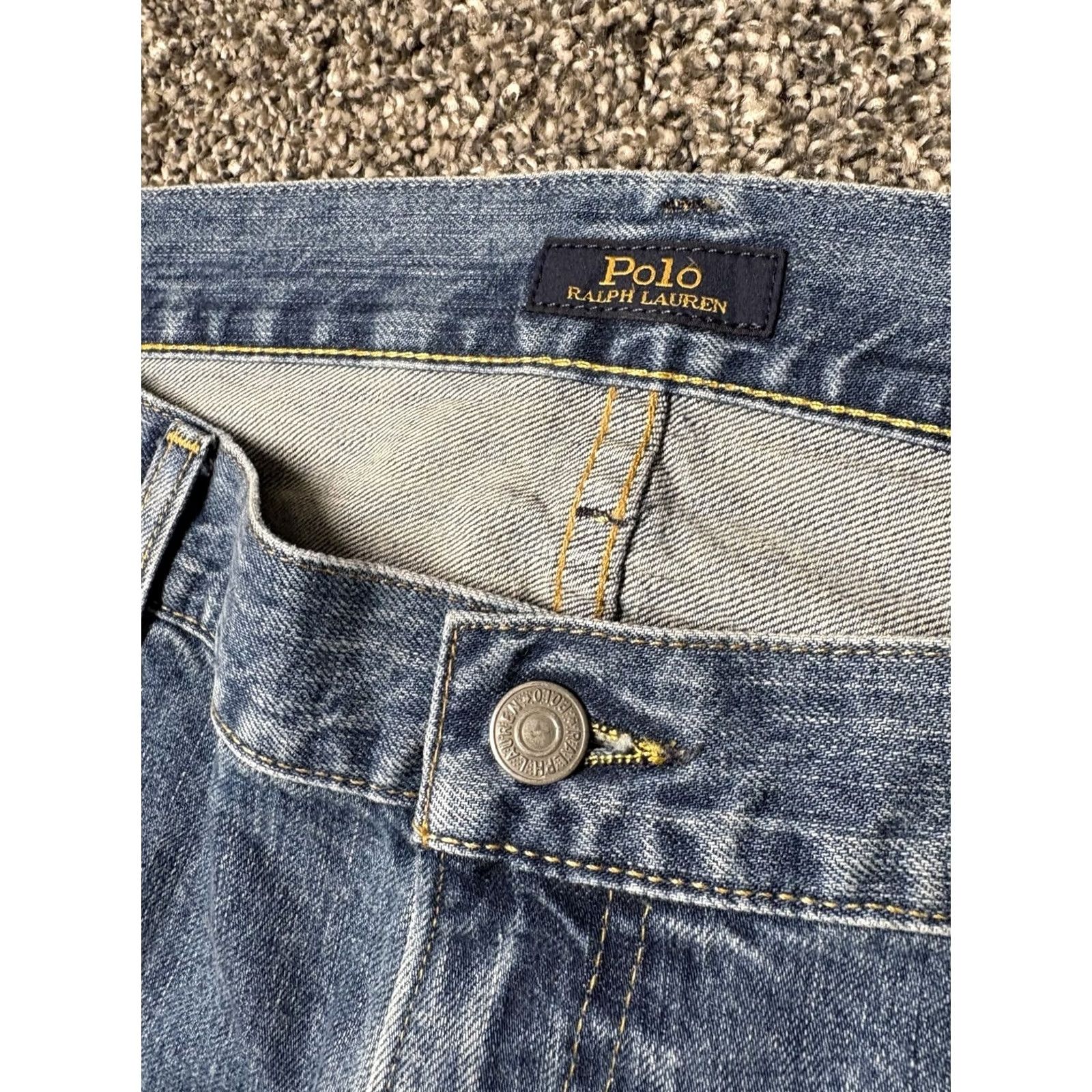 Polo Ralph Lauren VINTAGE? No. Polo Ralph Lauren Varick Jeans Mens 40x30 Slim Straight Denim Size US L / EU 52-54 / 3 - 7 Thumbnail