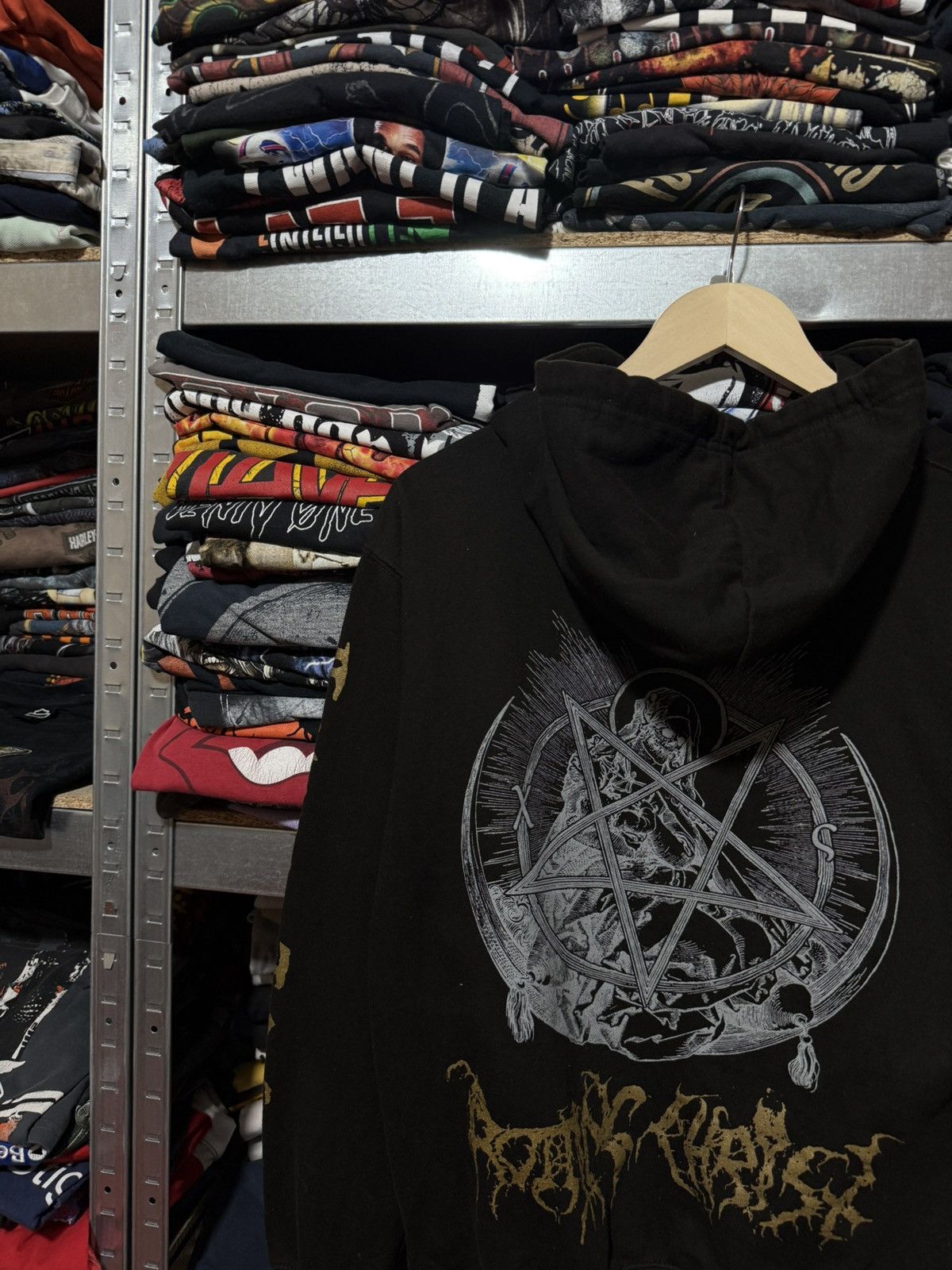 Band Tees Vintage 90s Rotting Christ Satanas Tedeum Black Metal Hoodie Size US S / EU 44-46 / 1 - 4 Thumbnail