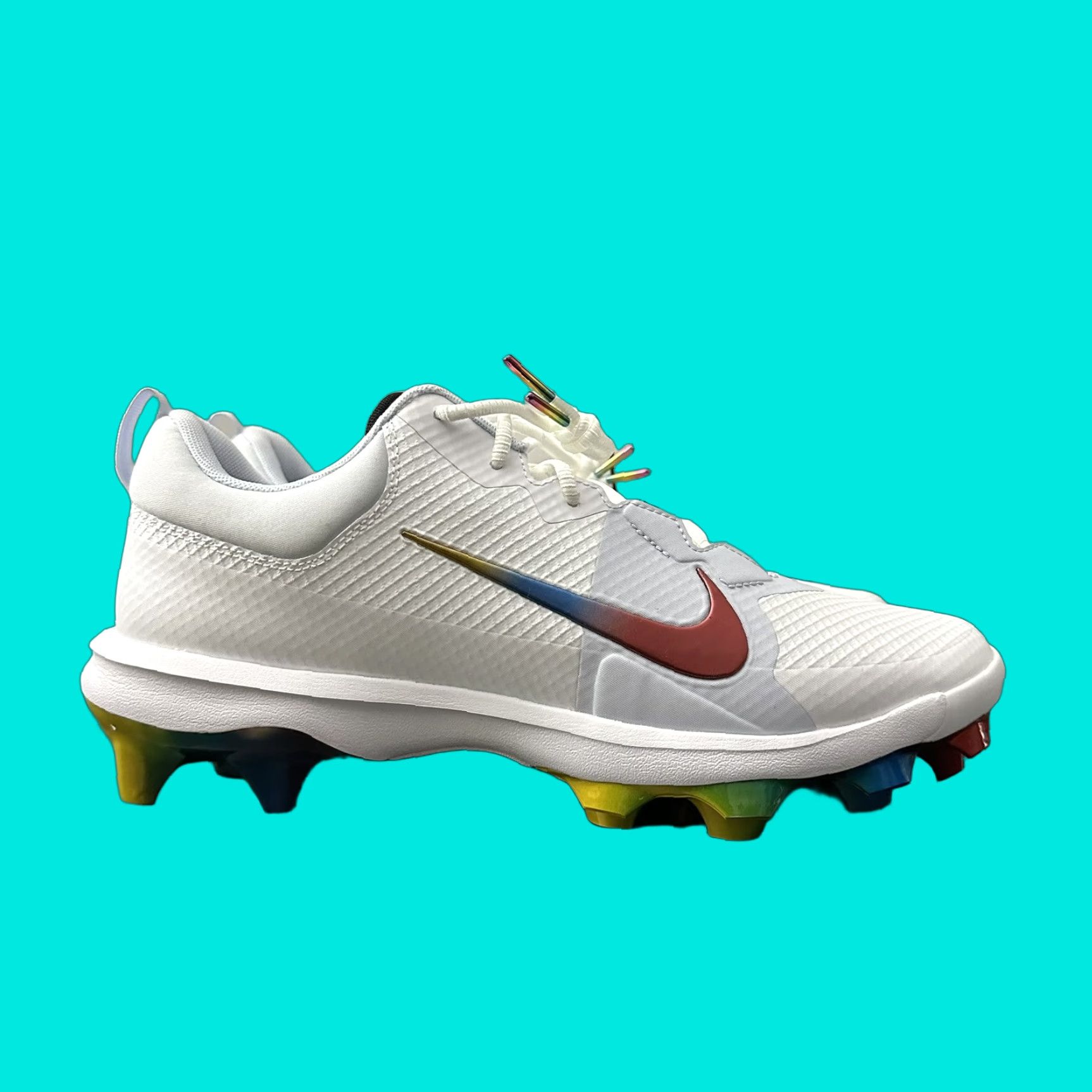 Nike Nike Force Trout 9 Pro MCS Baseball Cleats Mens 11.5 White Nike Force Trout Pro MCS Baseball Cleats Mens 11.5 White Rainbow FB2908-106 Size US 12 / EU 45 - 1 Thumbnail