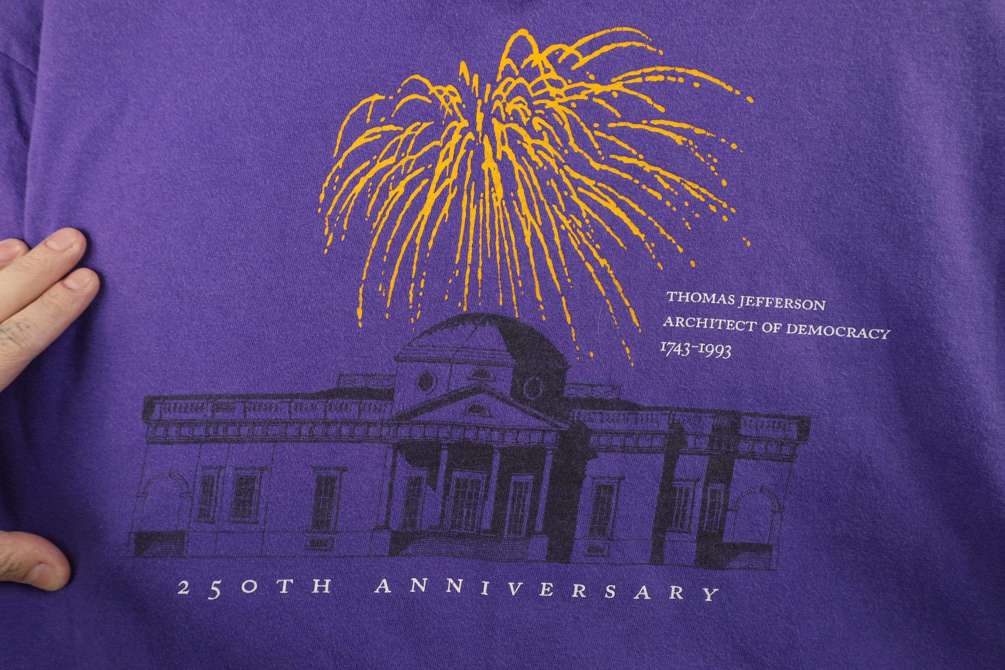 Vintage Vintage 90s Thomas Jefferson Democracy T-Shirt USA Size US XL / EU 56 / 4 - 4 Thumbnail