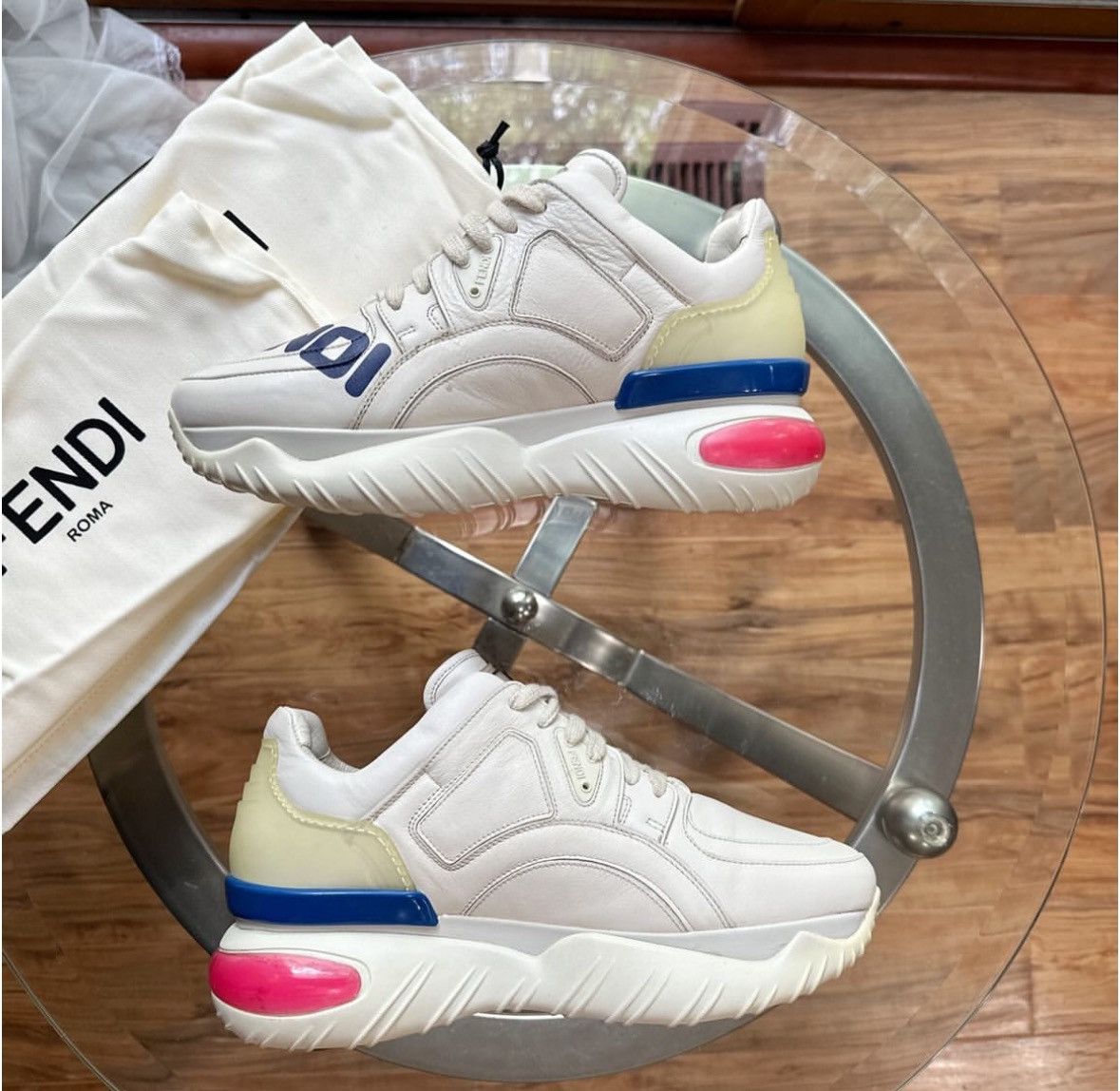 Fendi Fila X Fendi Chunky Mania Off White Sneakers Size 8 Men s Grailed