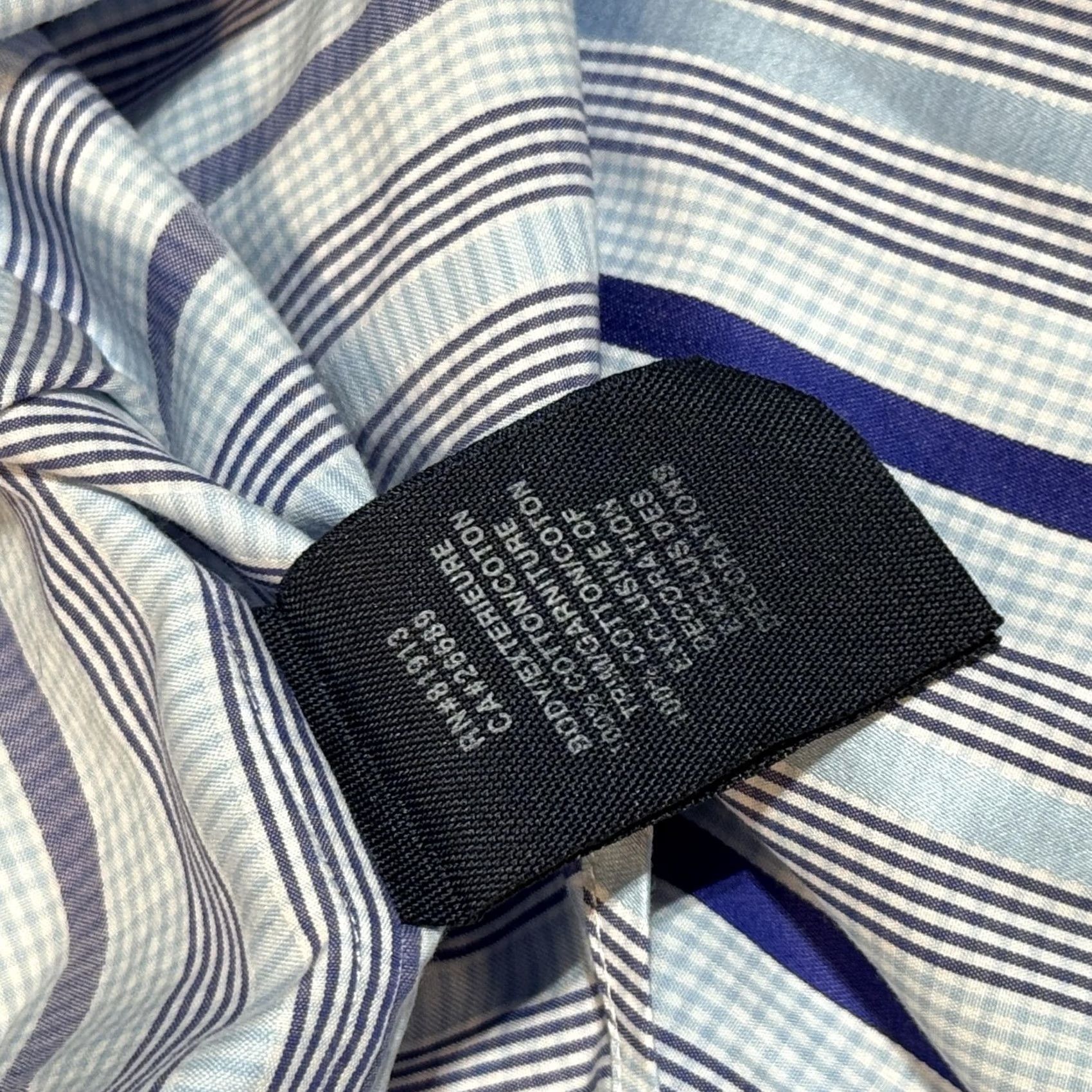 Robert Graham Robert Graham Shirt Mens XL Blue Striped Long Sleeve Button Up Cotton Size US XL / EU 56 / 4 - 7 Thumbnail