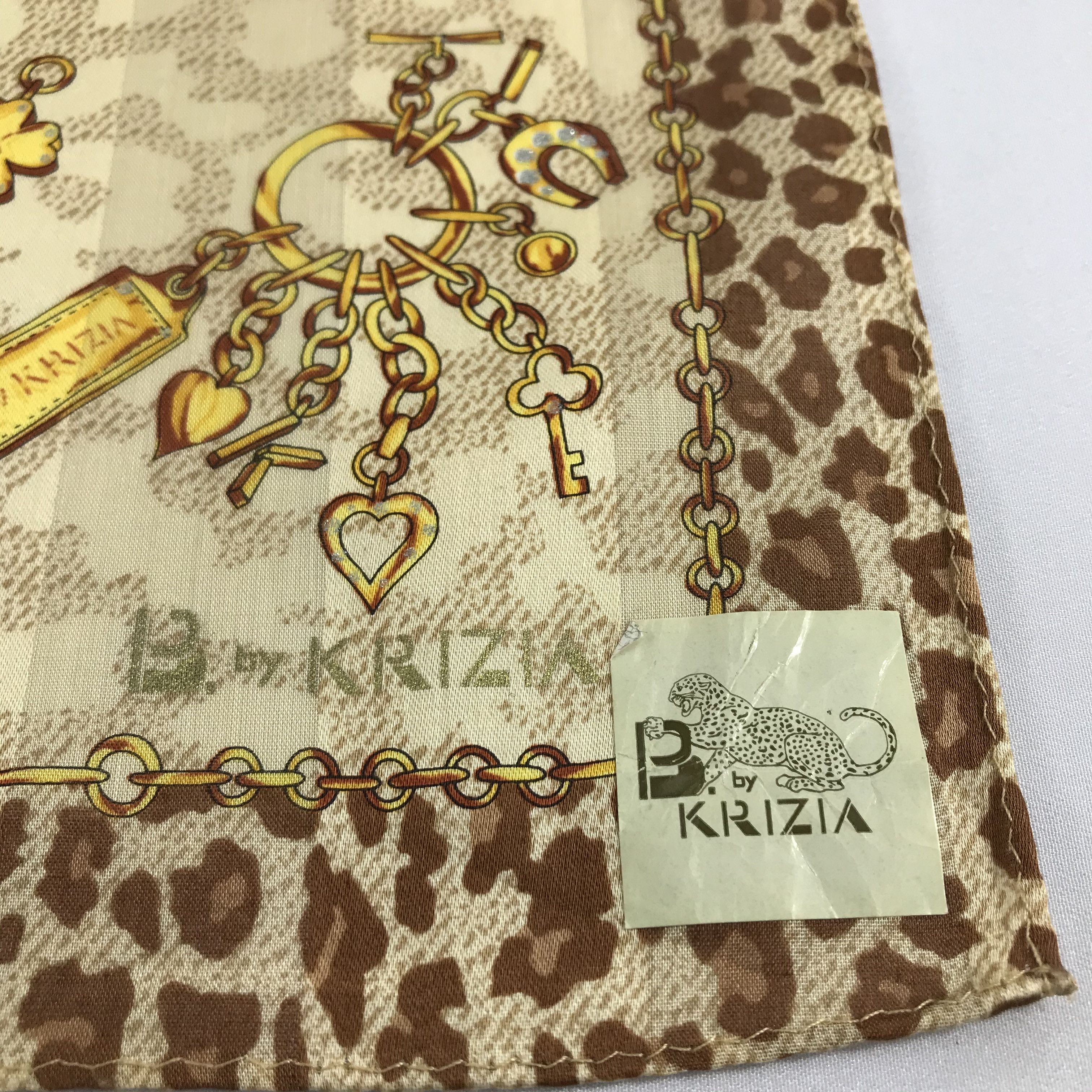 Krizia Uomo Krizia Uomo Leopard Handkerchief Neckerchief Bandana H853 Size ONE SIZE - 3 Thumbnail