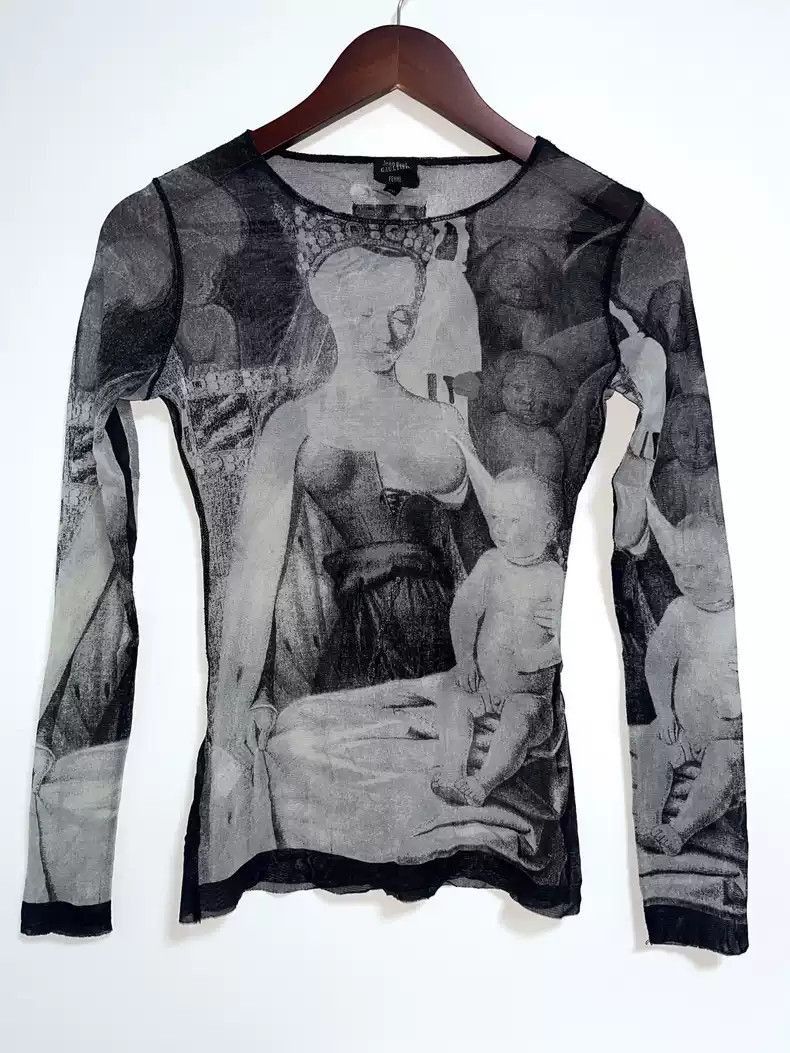Jean Paul Gaultier Jean Paul Gaultier Notre Dame printed gauze long sleeve-250 Size US L / EU 52-54 / 3 - 1 Thumbnail