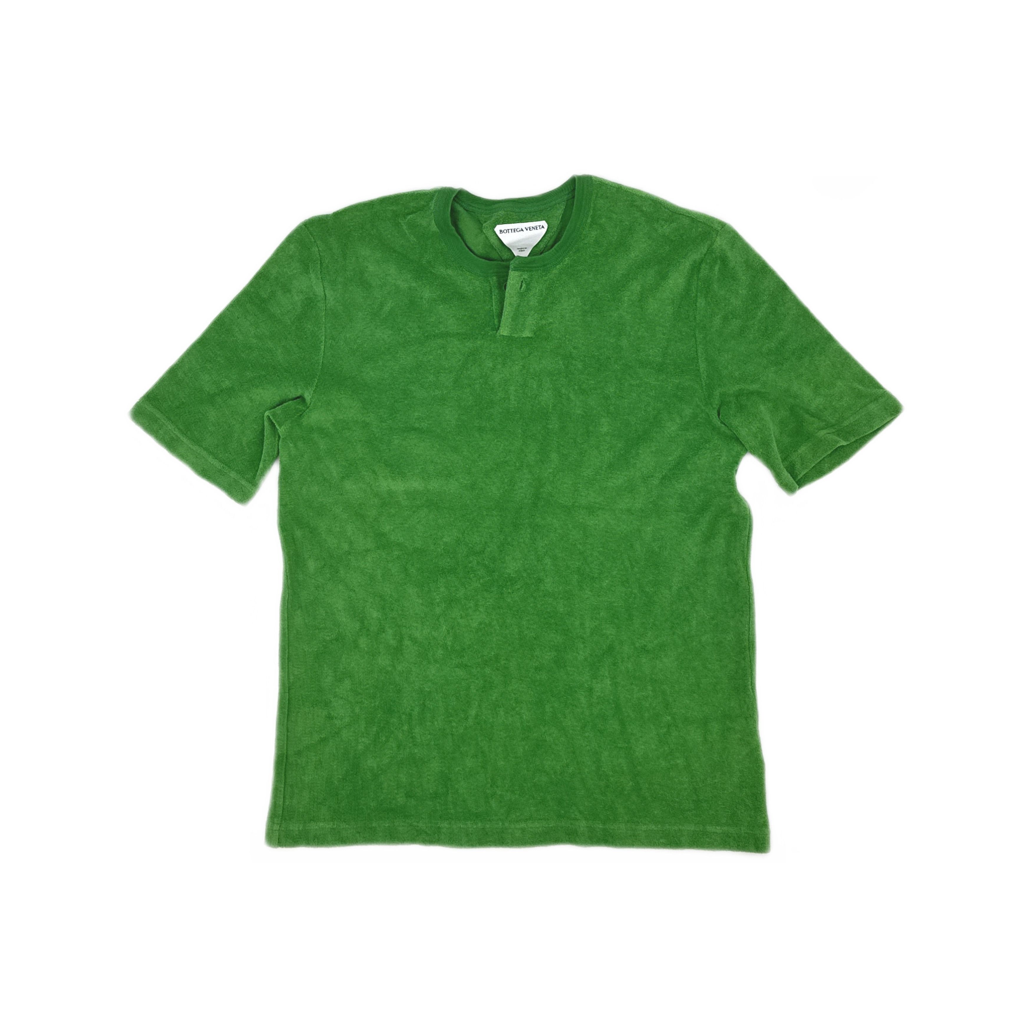 Bottega Veneta Bottega Veneta Terry Cloth Henley T-Shirt Size M Size US M / EU 48-50 / 2 - 1 Thumbnail