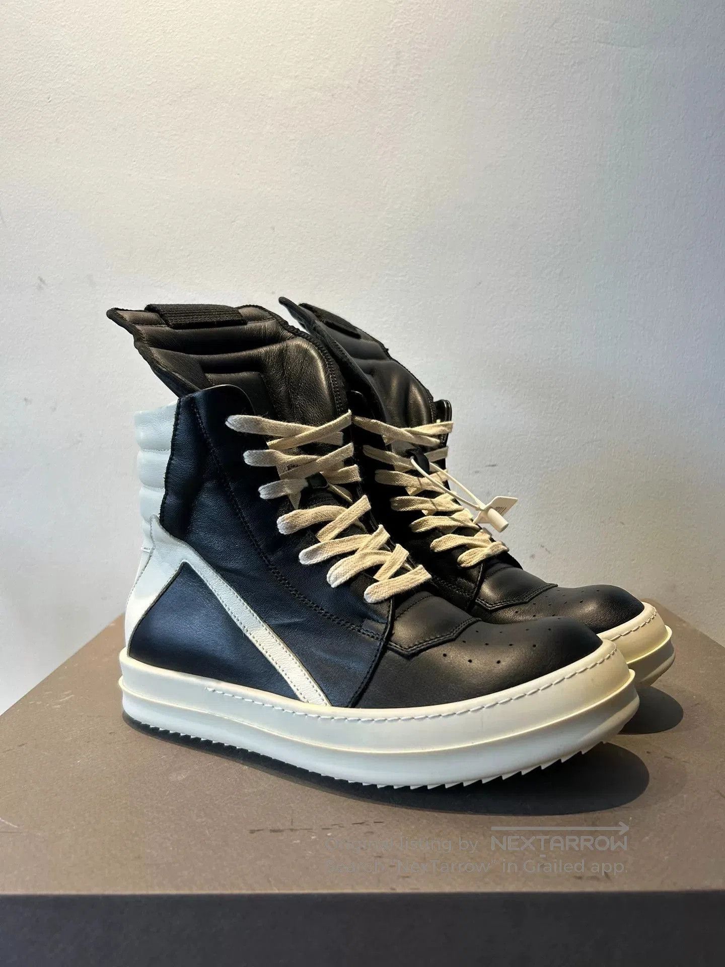Rick Owens rick owens black leather high. Size US 7.5 / EU 40-41 - 3 Thumbnail