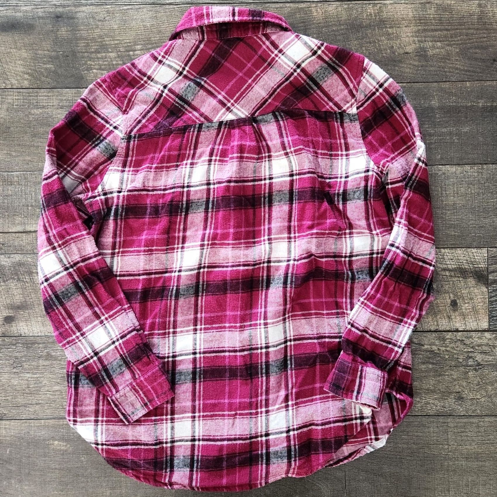 Gap Gap Shirt Womens Medium Light Flannel Pink Purple Plaid Button Long Sleeve Shirt Size M / US 6-8 / IT 42-44 - 3 Thumbnail