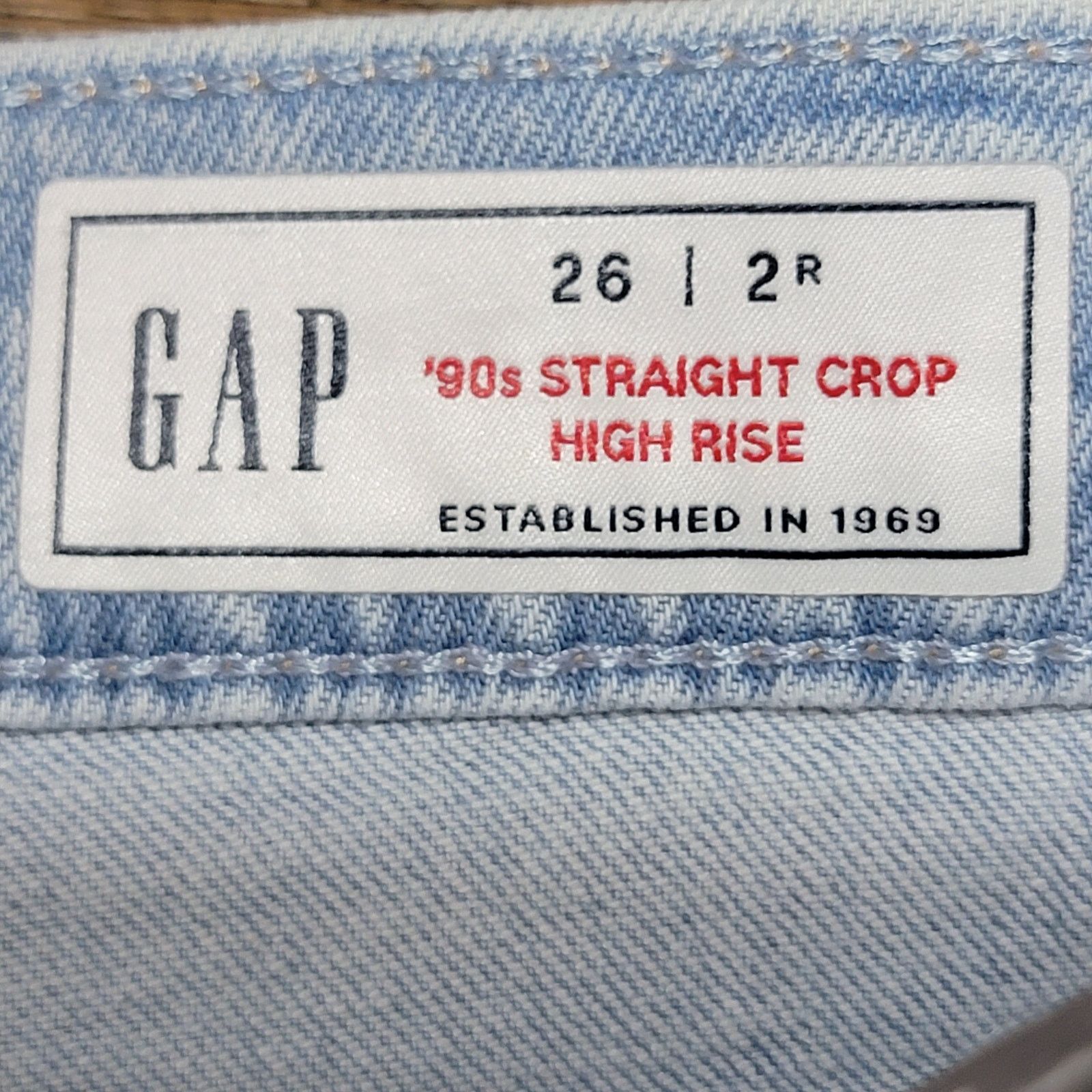 Gap GAP Hi Rise '90s Straight Crop Slim Lo Stretch - 26/2R NWT Size 26" / US 2 / IT 38 - 5 Thumbnail