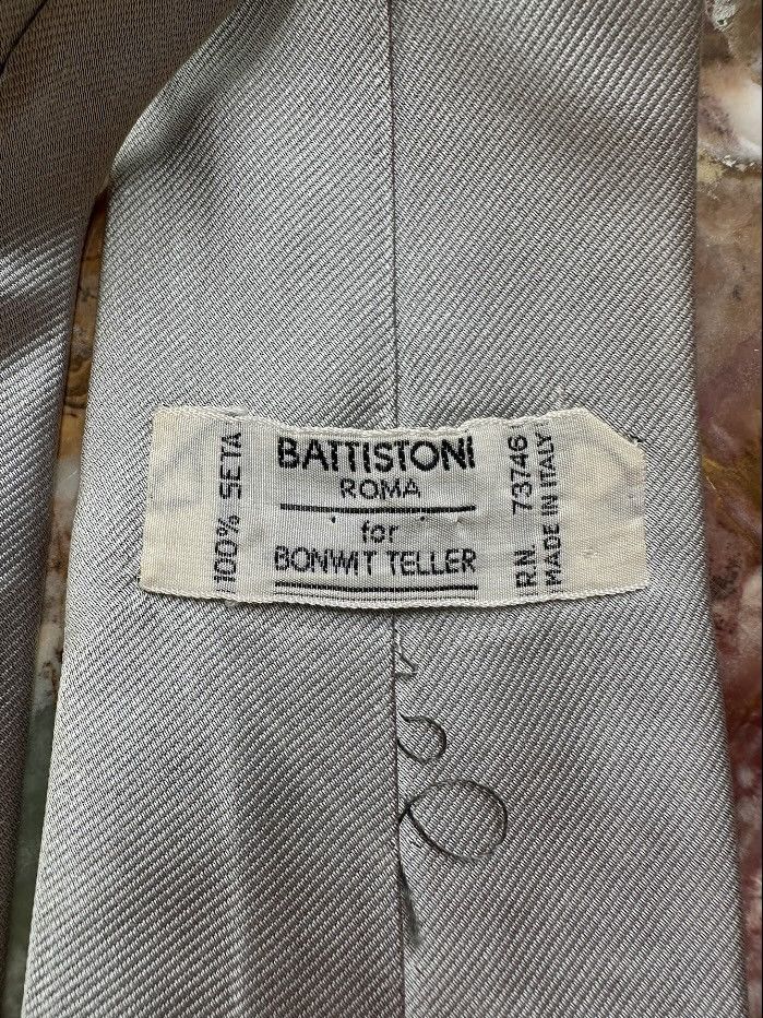 Battistoni VINTAGE 1980s BATTISTONI ROMA for BONWIT TELLER TIE SILVER Size ONE SIZE - 3 Thumbnail