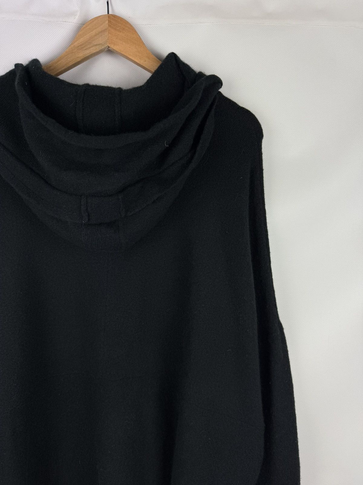 Rundholz Avant-Garde Lagenlook Oversized Wool Hooded Sweater Pullover Size S / US 4 / IT 40 - 18 Thumbnail
