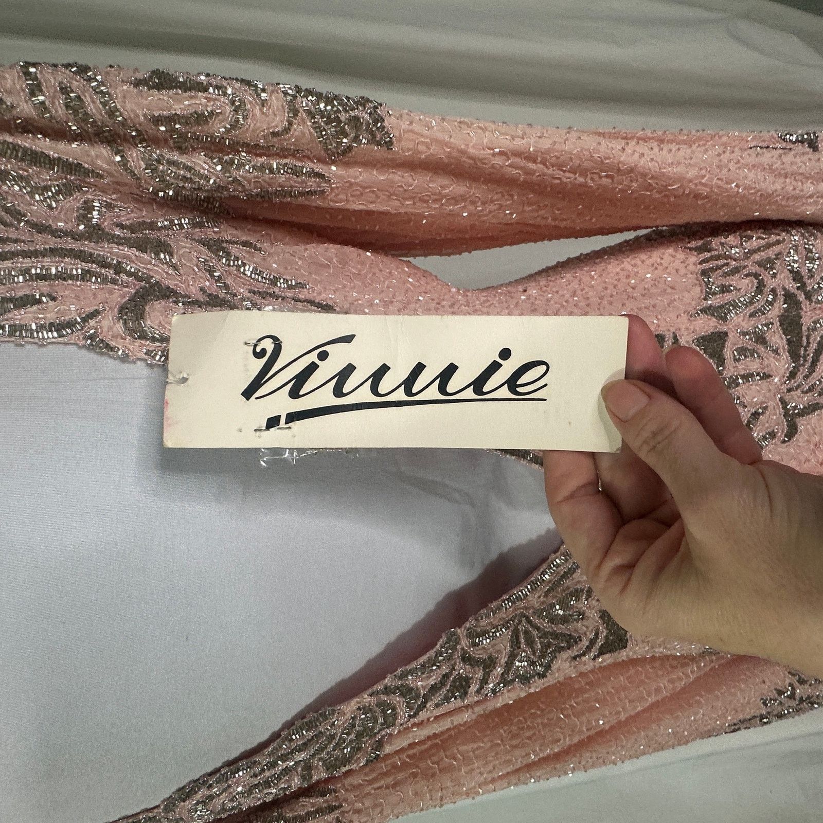 Vintage Vintage NWT deadstock Full Length Pink Formal Gown Dress M Size M / US 6-8 / IT 42-44 - 8 Thumbnail