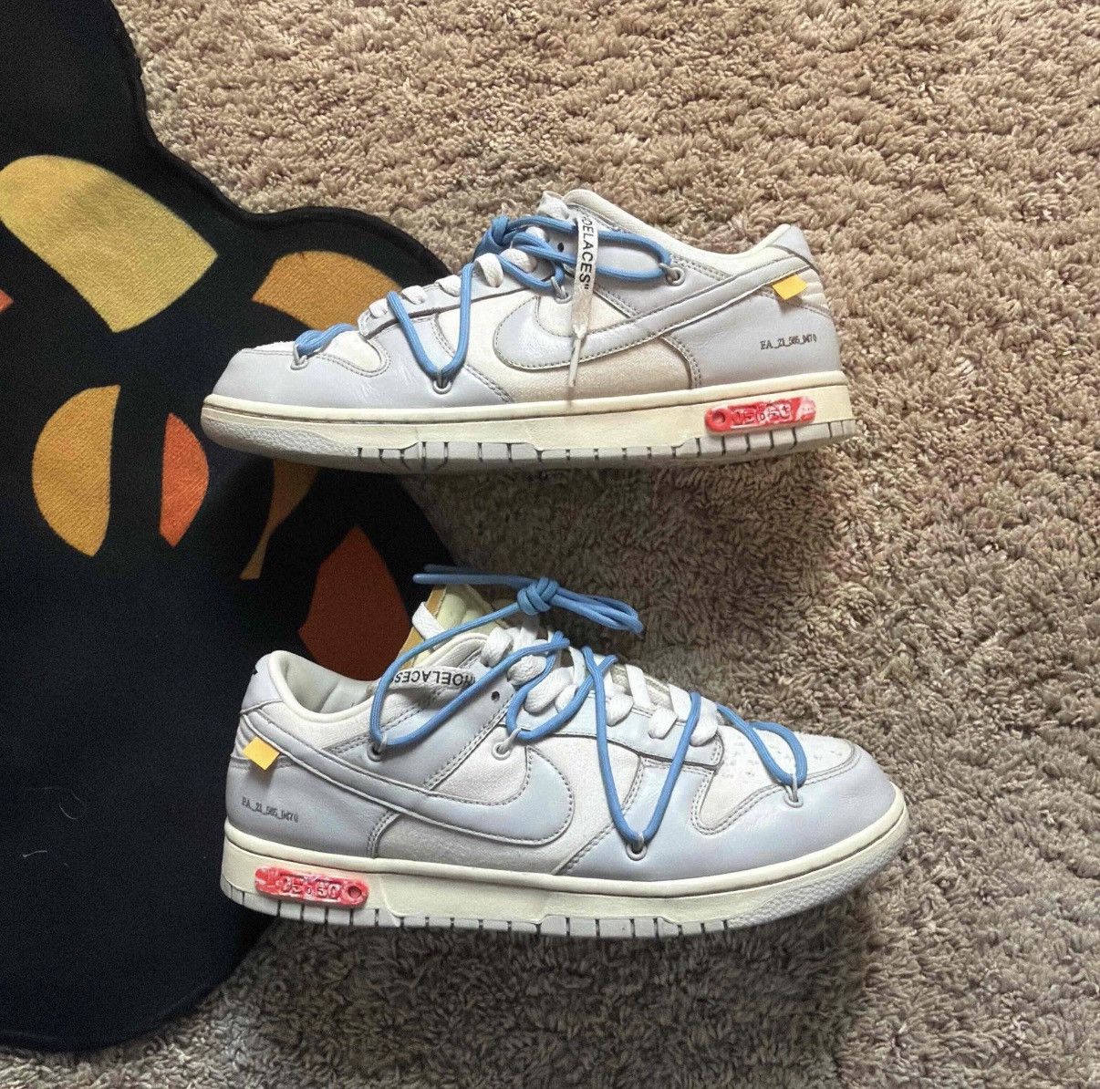 Nike × Off-White Off-White x Nike Dunk Low “The 50” – Size 10 – With Zip Tie Size US 10 / EU 43 - 1 Thumbnail