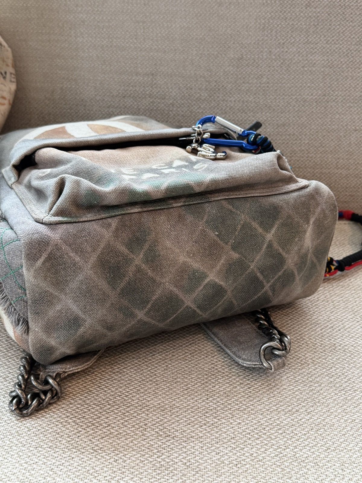 Chanel Chanel 2014 Art School Graffiti Canvas Gray Backpack Size ONE SIZE - 5 Thumbnail