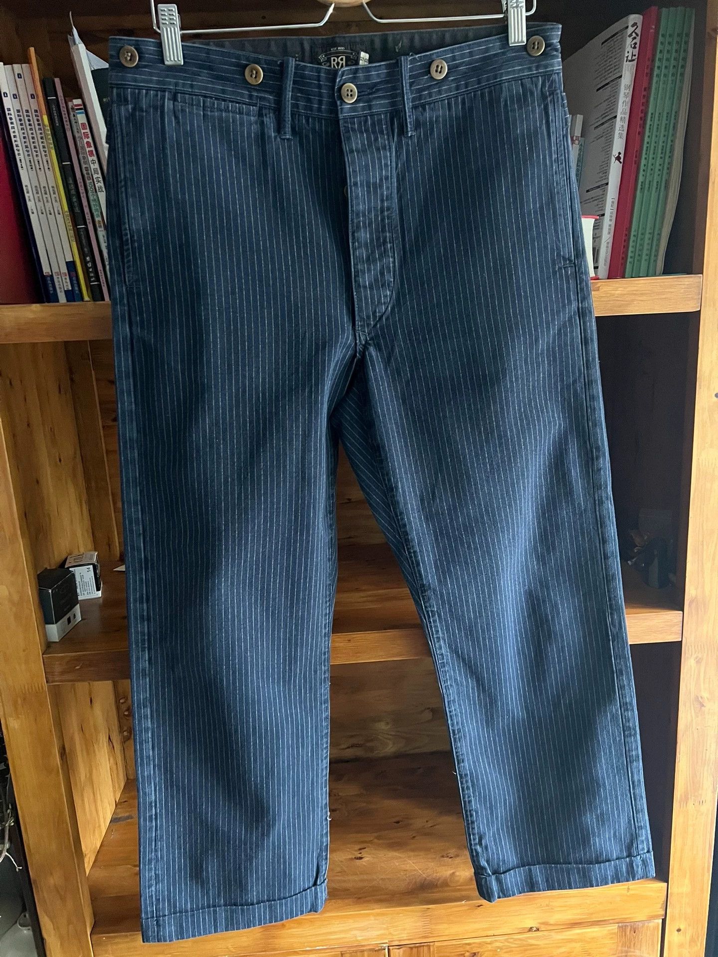 RRL Ralph Lauren RRL Double RL Railroad Stripe Paris & Belt Buckle Cuffed 32 Size US 32 / EU 48 - 2 Thumbnail