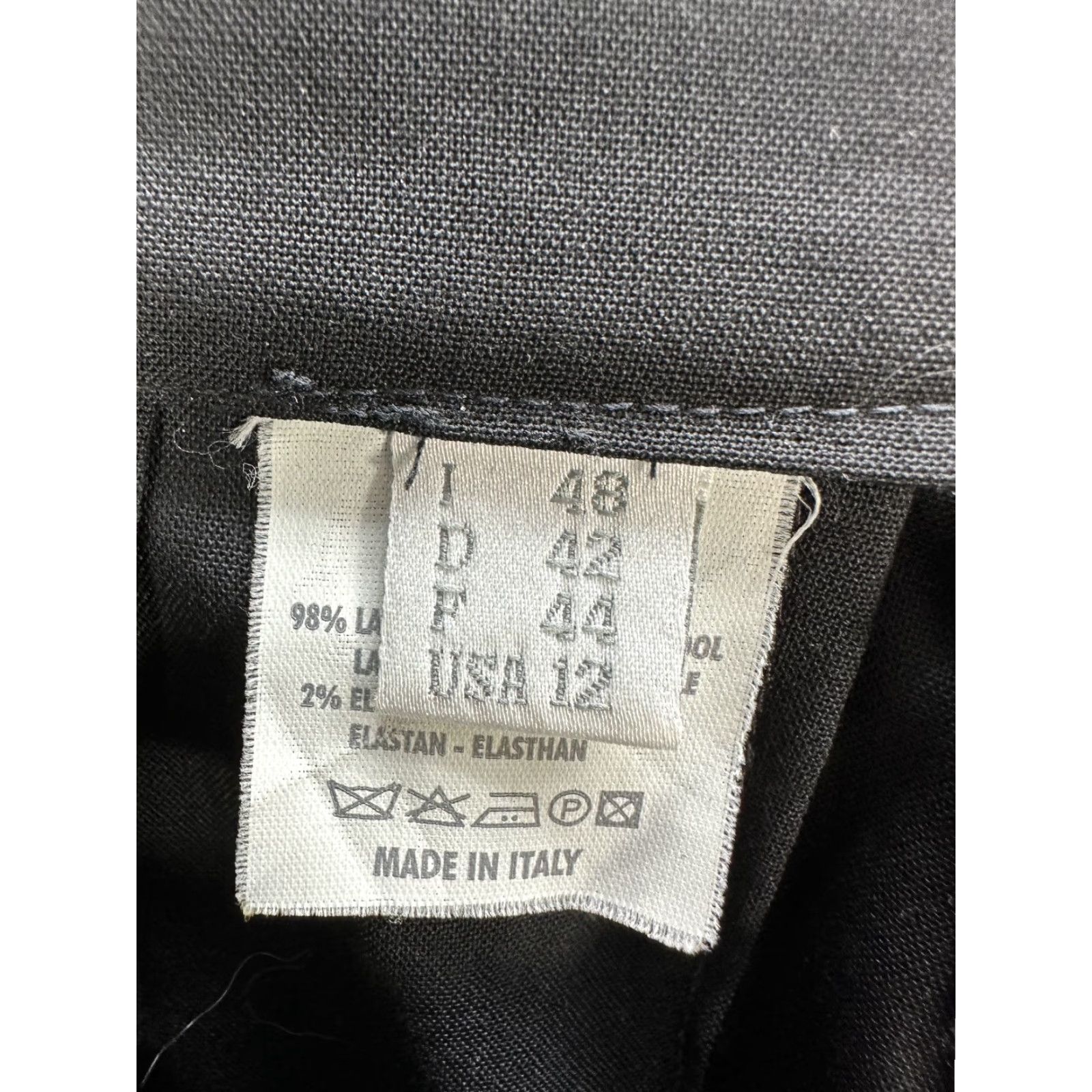 Vintage Gunex Women's Black Wide Leg Dress Pants Wool High Rise Sz 12 N/A Size 24" / US 00 / IT 34 - 7 Thumbnail