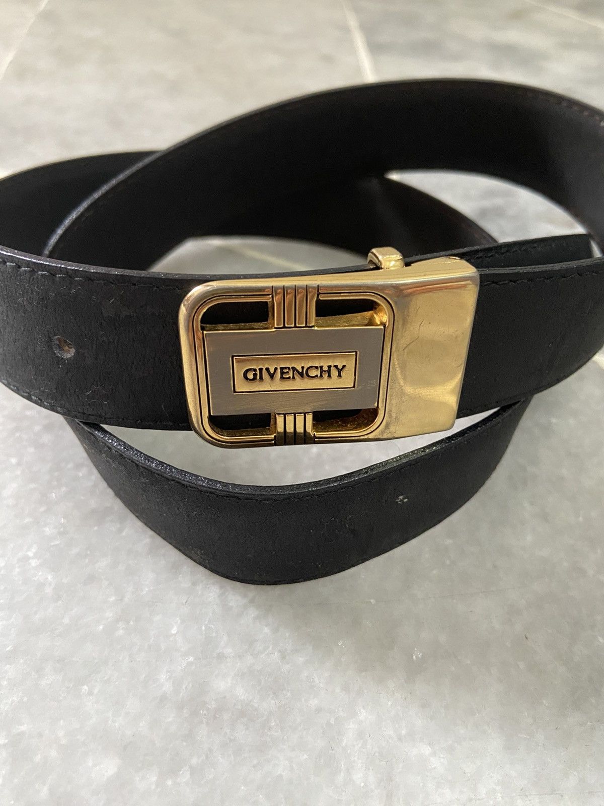 Givenchy Vintage Givenchy Leather Belt Size 32 - 1 Thumbnail