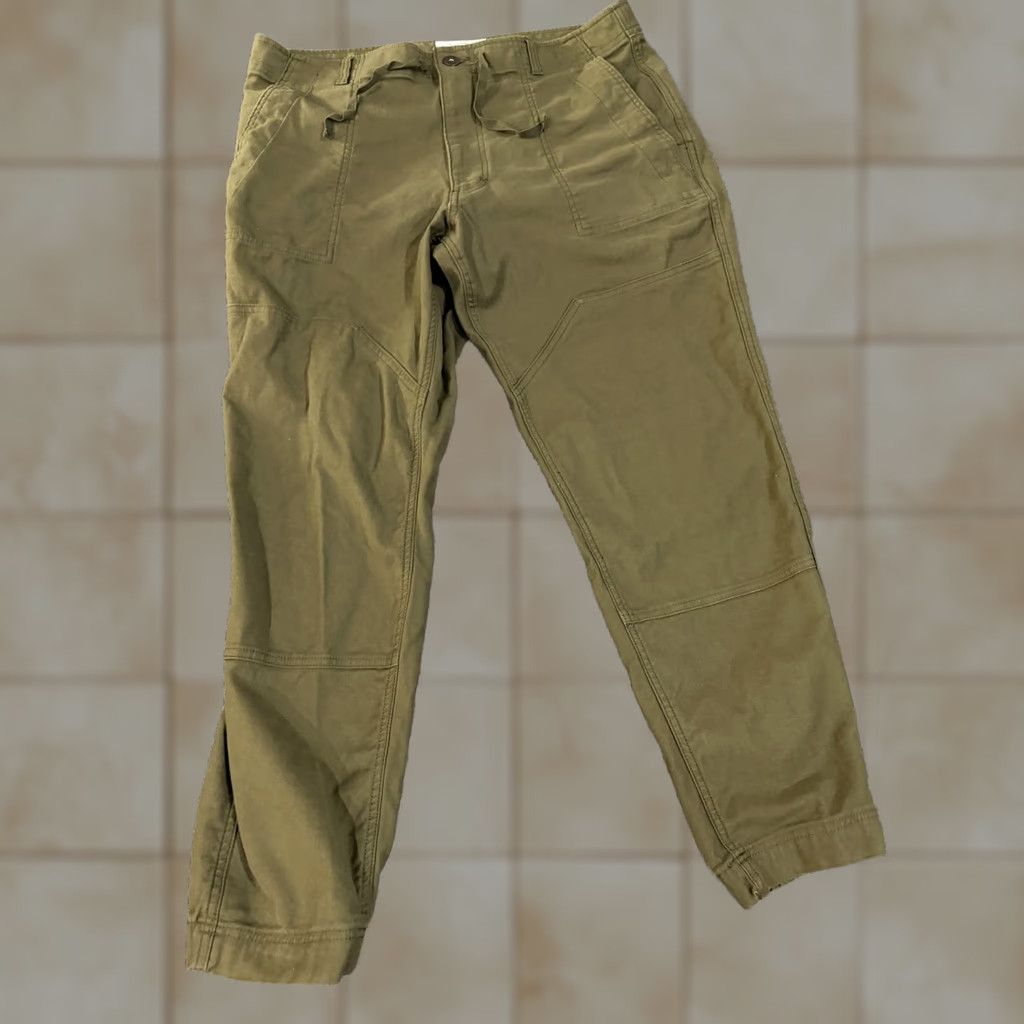 Vintage REI Cooperative Pants Mens 38x30 Green Canvas Jogger Stretch Elastic Cuff Hiking Size US 38 / EU 54 - 1 Thumbnail
