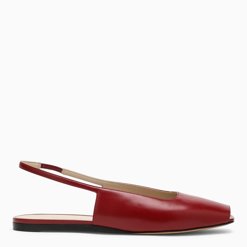 image of Le Monde Beryl Low Red Leather Sandal, Women's (Size 7)