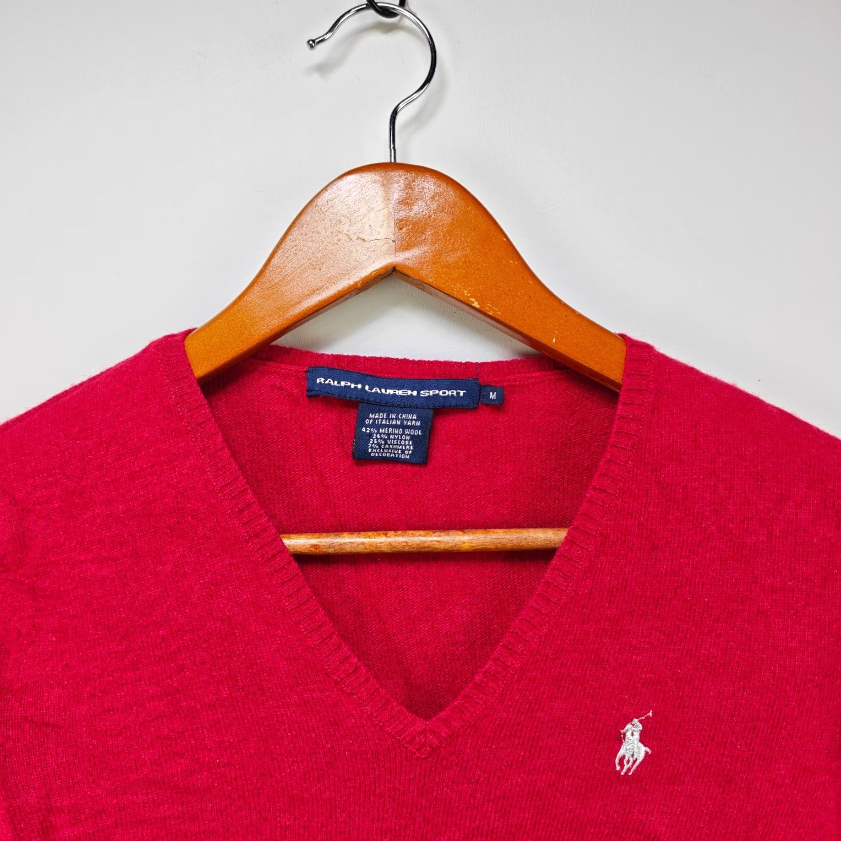 Polo Ralph Lauren VINTAGE Ralph Lauren Sport Polo Womens V Neck Knit Shirt Size M / US 6-8 / IT 42-44 - 2 Thumbnail