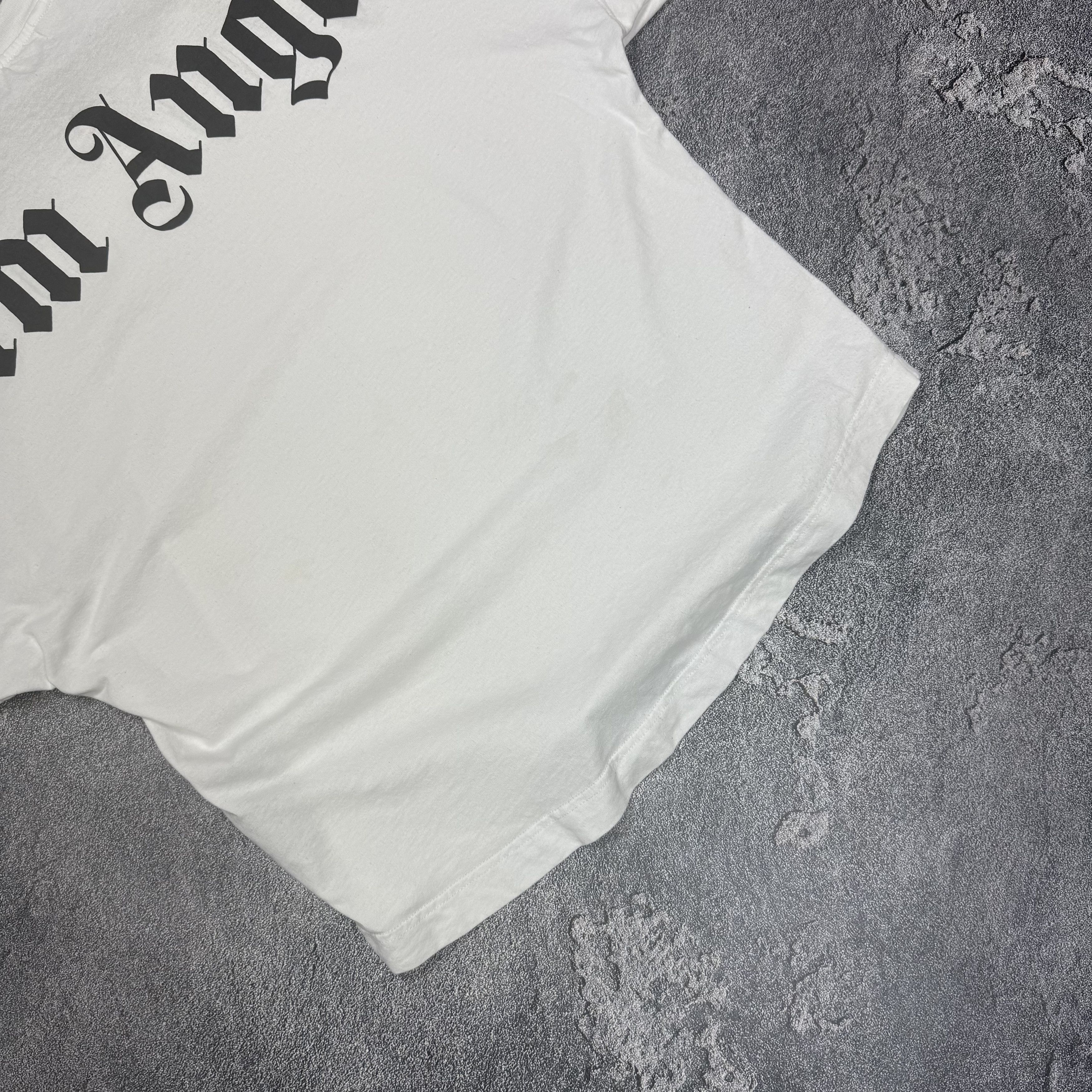 Palm Angels Palm Angels White Spellout T-Shirt Size US S / EU 44-46 / 1 - 4 Thumbnail