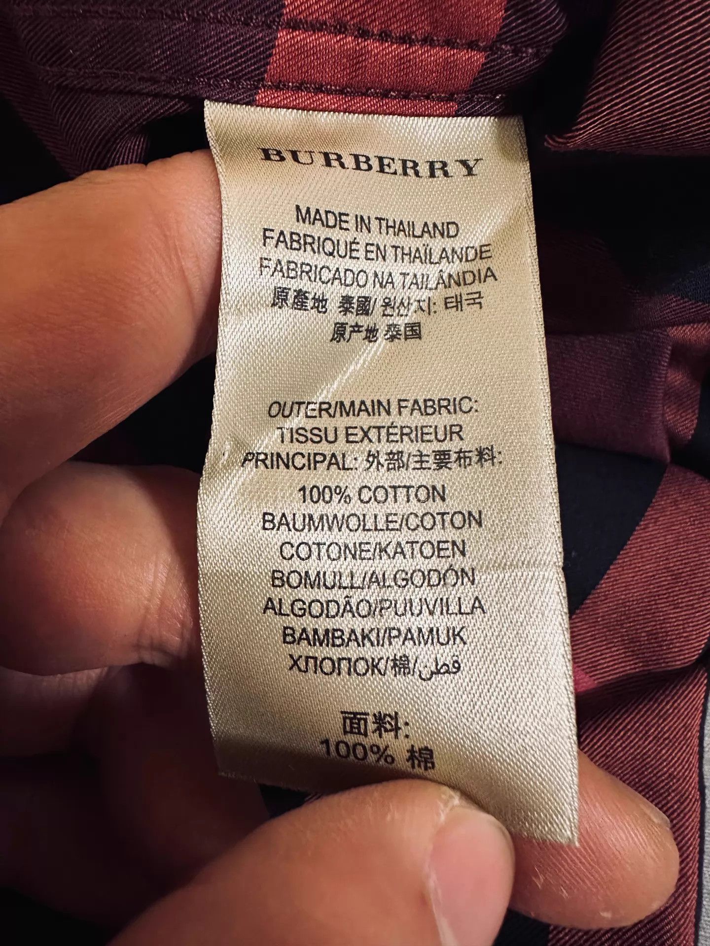 Burberry BURBERRY Men's Red Black Purple Tartan Shirt M 98 New Size US M / EU 48-50 / 2 - 8 Thumbnail
