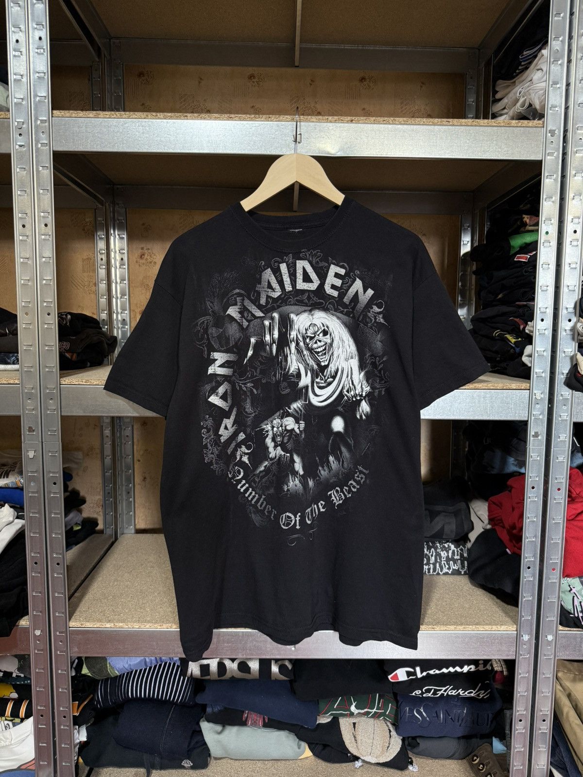 Band Tees × Iron Maiden Vintage 2013 Iron Maiden The Number Of The Beast T-Shirt Size US XL / EU 56 / 4 - 1 Thumbnail