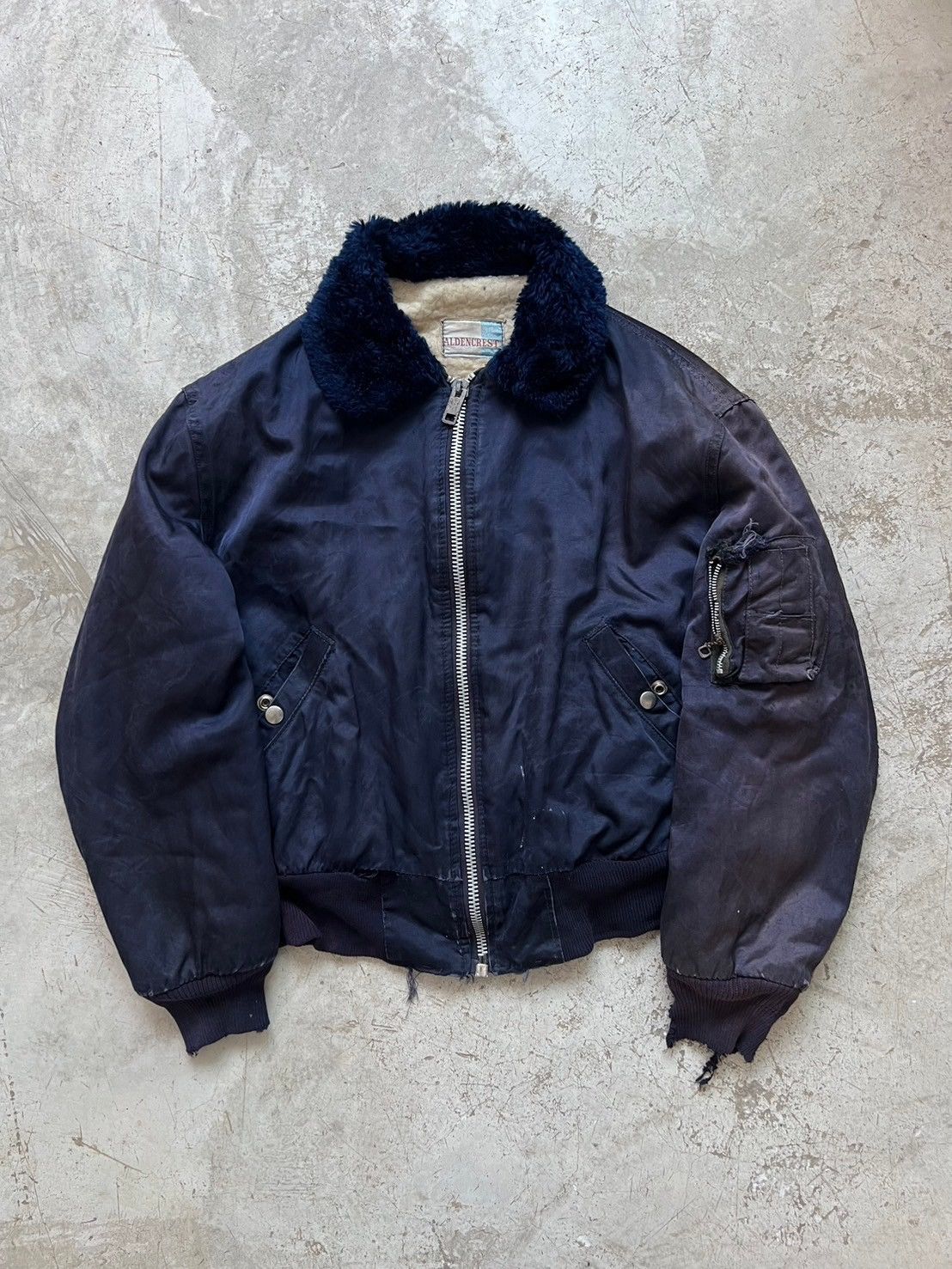 Vintage Vintage Aldencrest Line Fur Bomber Flight Jacket Size US M / EU 48-50 / 2 - 3 Thumbnail