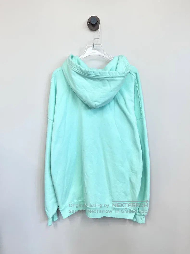 Balenciaga Balenciaga Green Solid Embroidered Logo Zip Hoodie Size US M / EU 48-50 / 2 - 2 Thumbnail