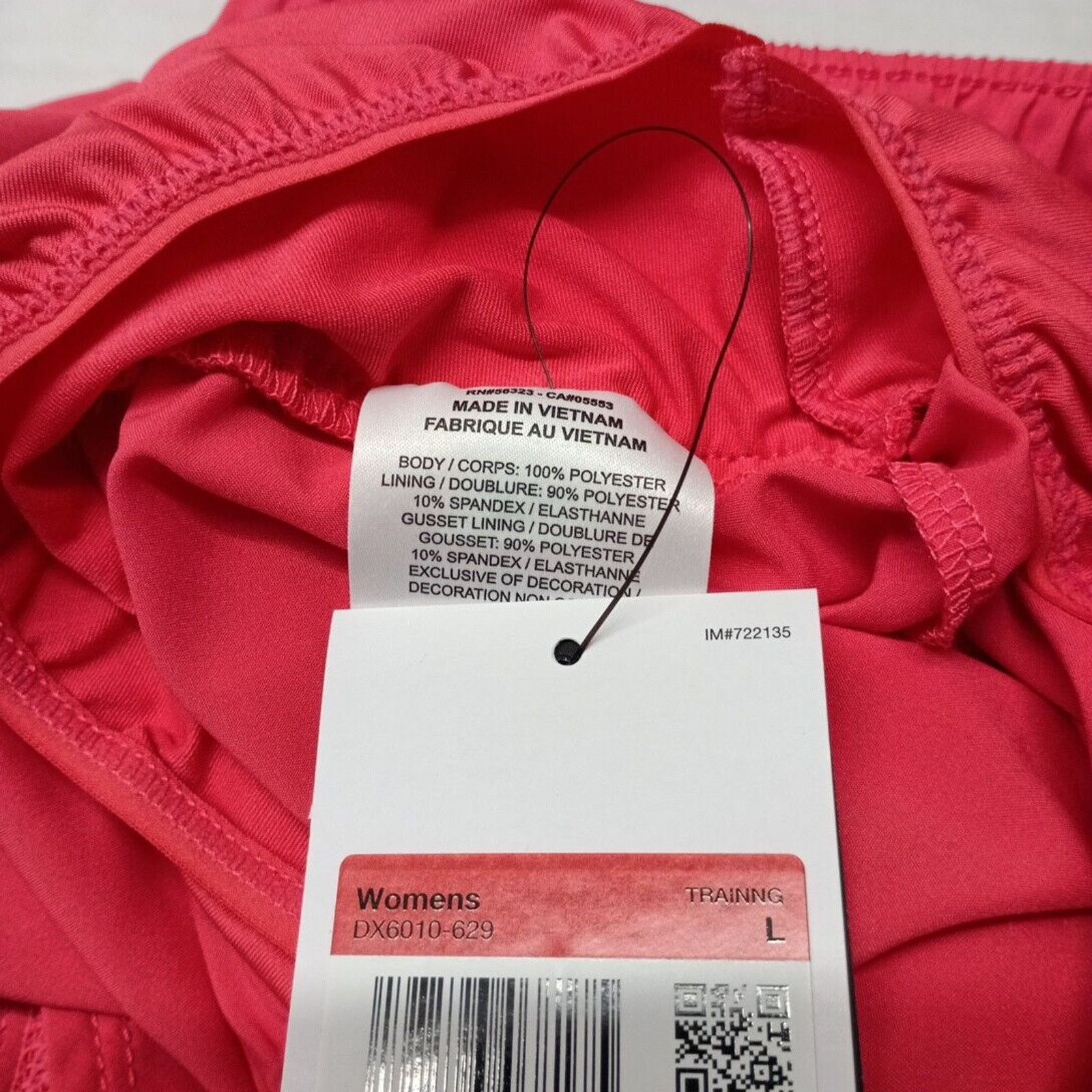 Nike NWT Nike Women's One Dri-FIT Mid-Rise Shorts 3in Pink Size L Size 33" - 4 Thumbnail