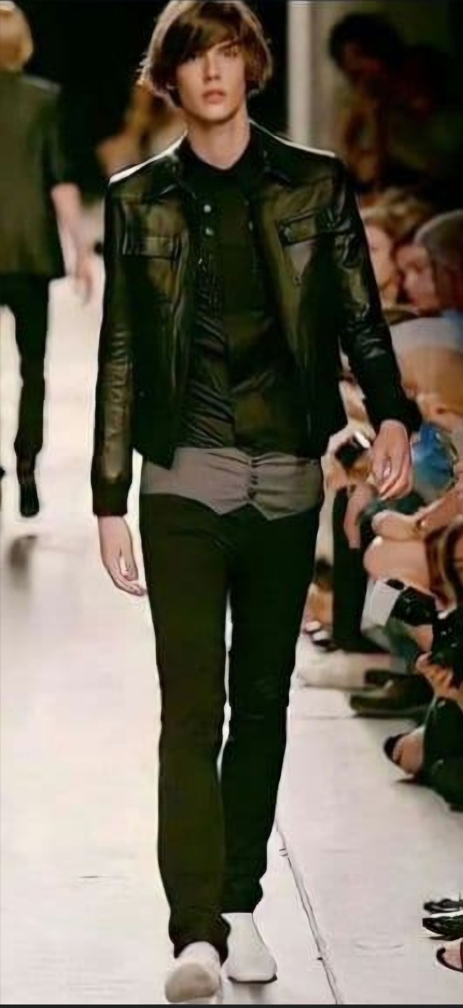 Dior × Hedi Slimane 06AW 'A2' 4 pockets leather jacket sz 44 | Grailed