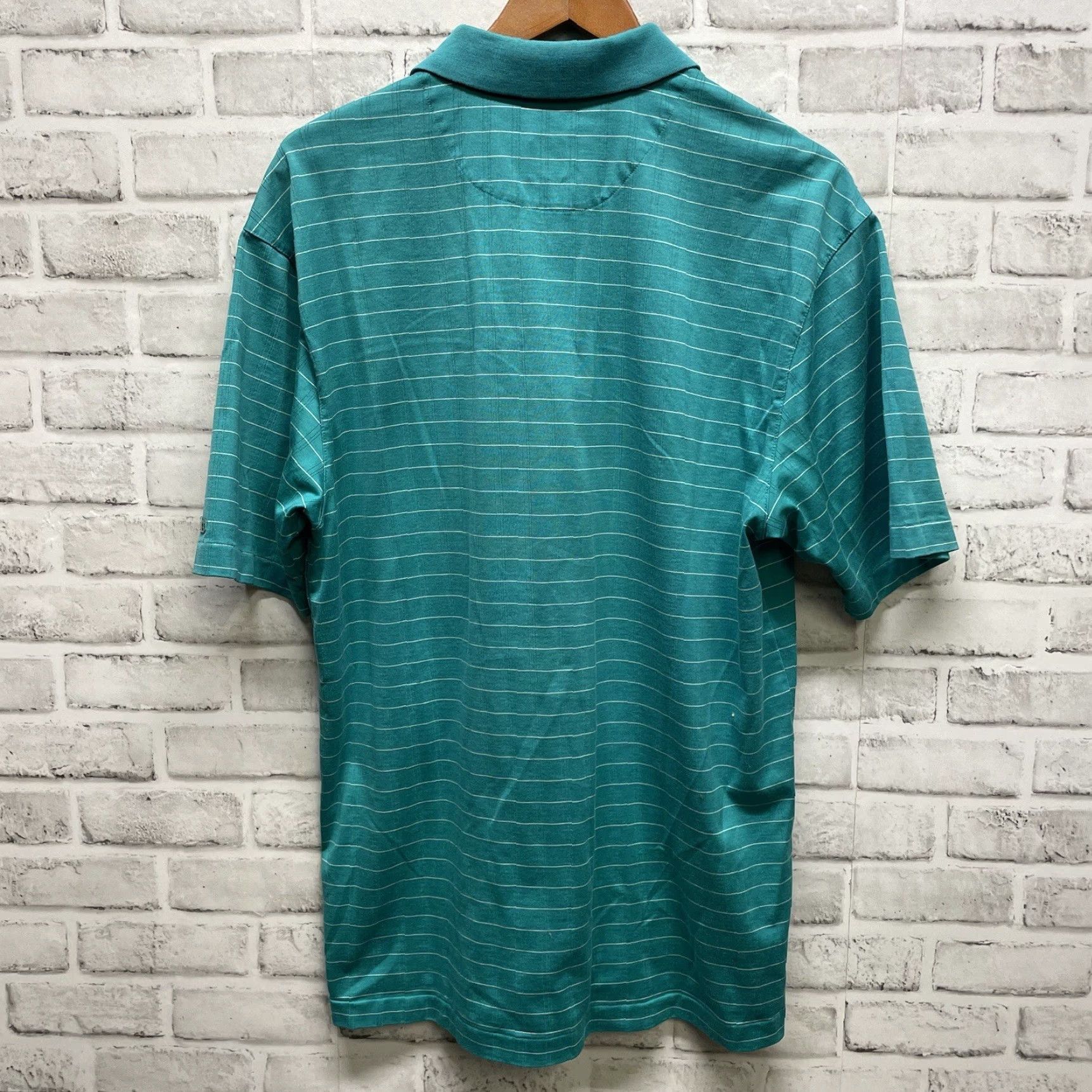 Nike Nike Polo Mens Size L Blue Dri-Fit Striped Tiger Woods Collection Golf Shirt Size US L / EU 52-54 / 3 - 5 Thumbnail