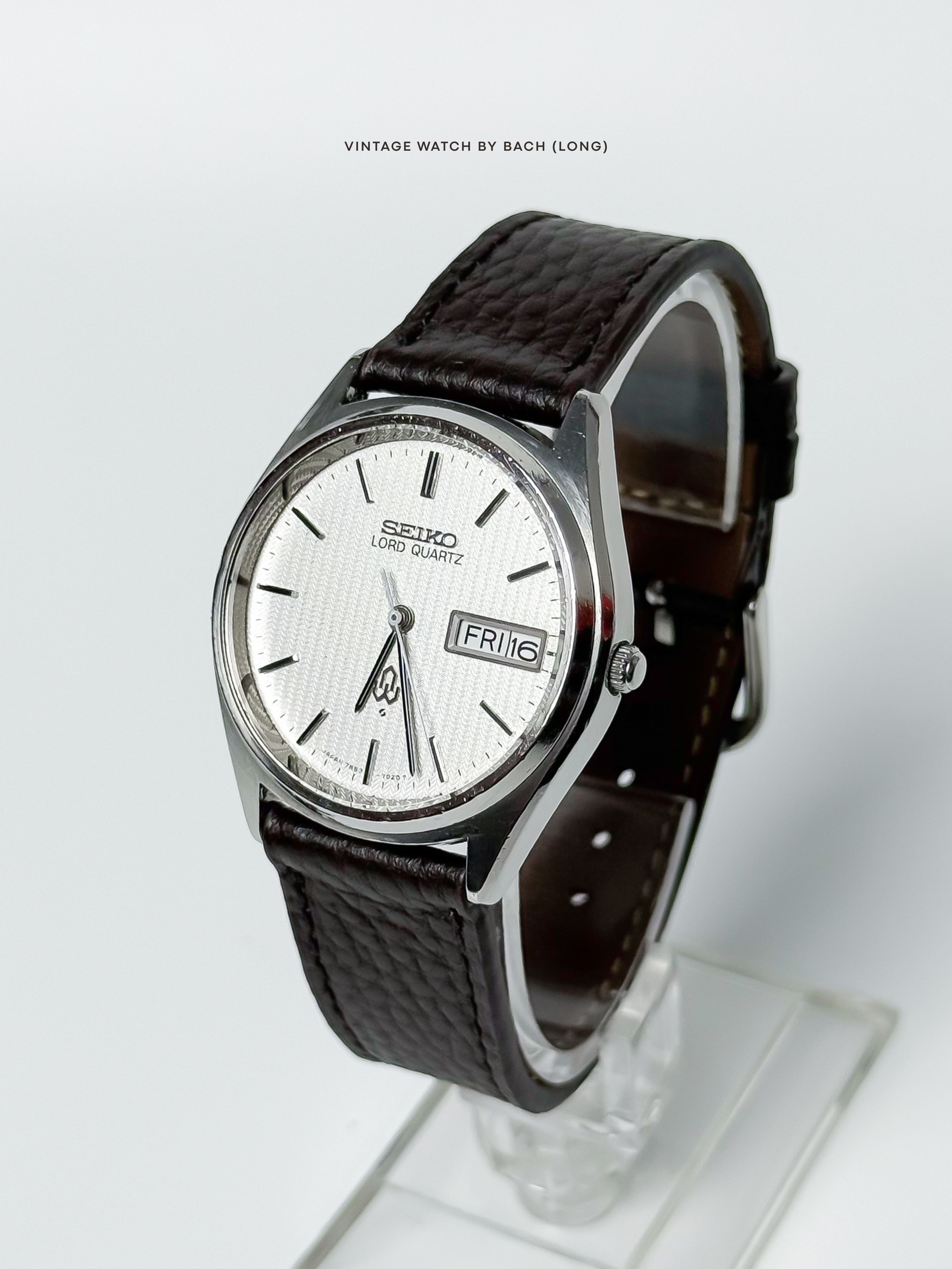 Seiko Seiko Lord Quartz 7853-7020 White Patterned Dial Size ONE SIZE - 1 Thumbnail