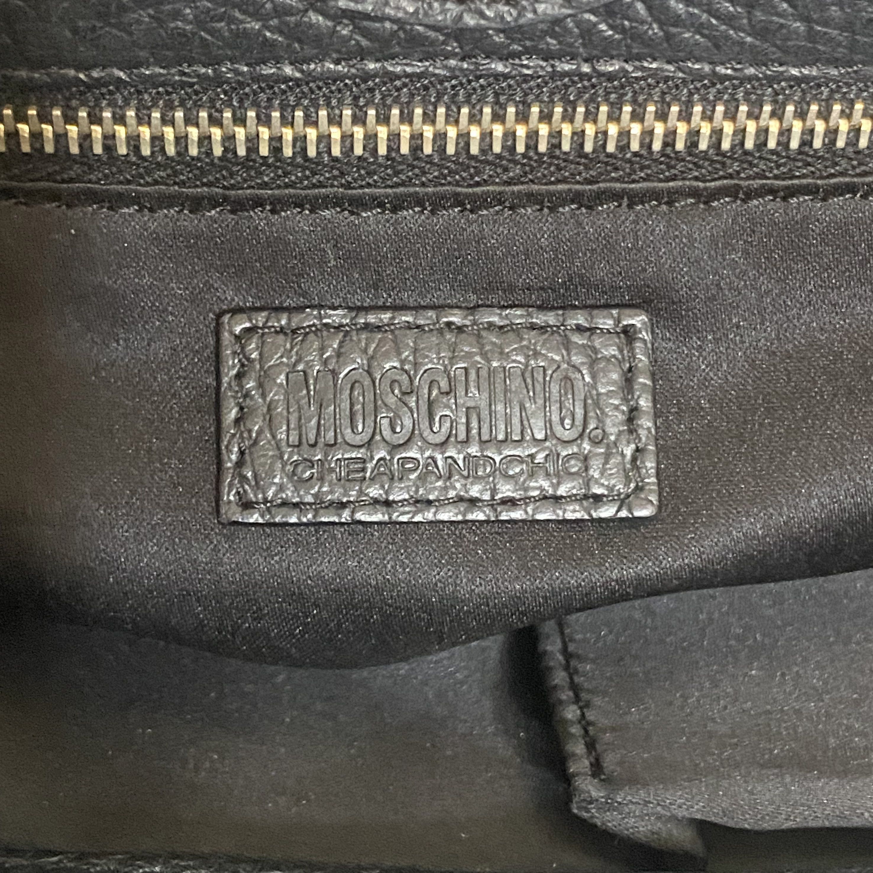 Moschino MOSCHINO Cheap & Chic Black Heart Studded Leather Bag Size ONE SIZE - 11 Thumbnail