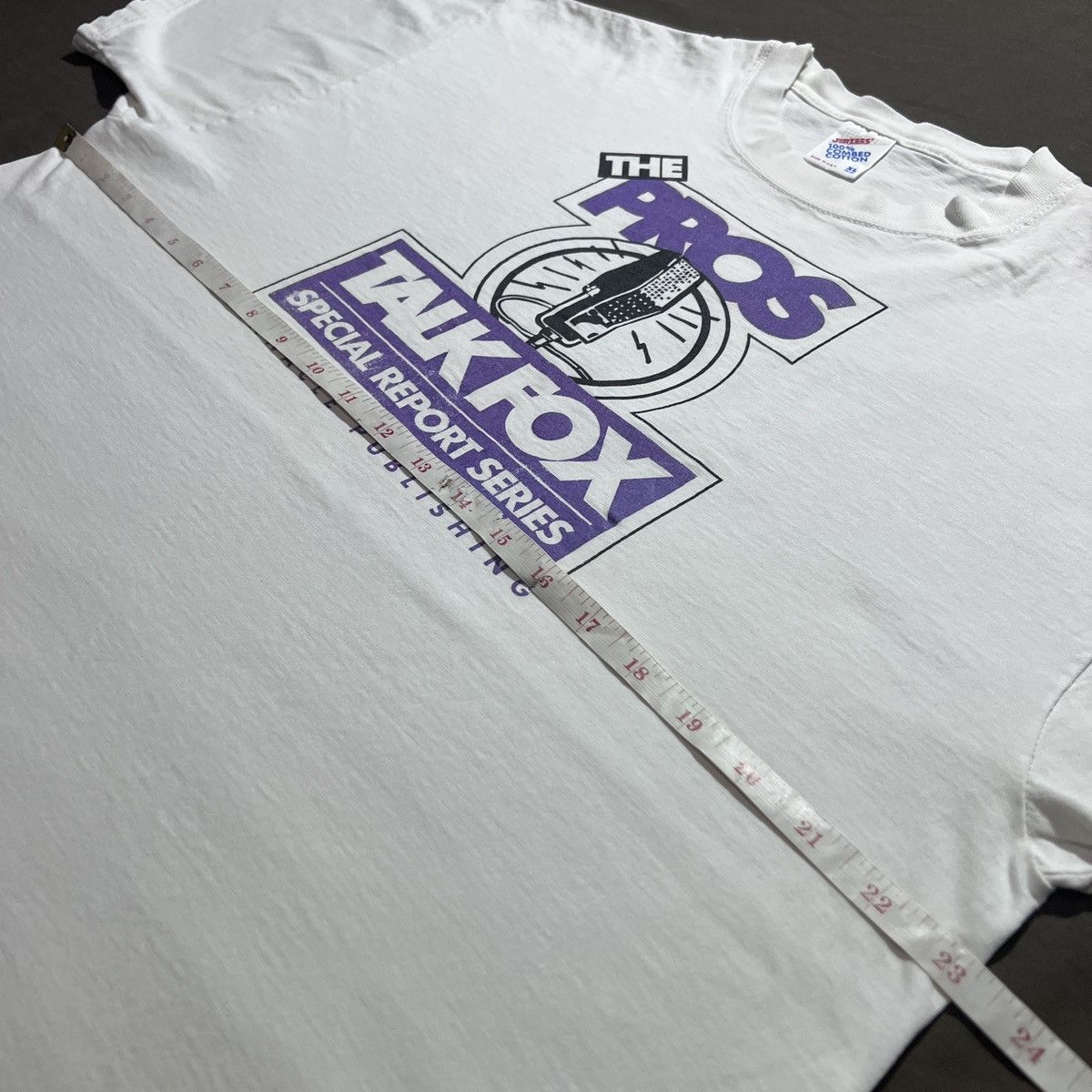 Vintage Vintage 90s Fox News Report TV program promo Tee XL graphic Size US XL / EU 56 / 4 - 5 Thumbnail