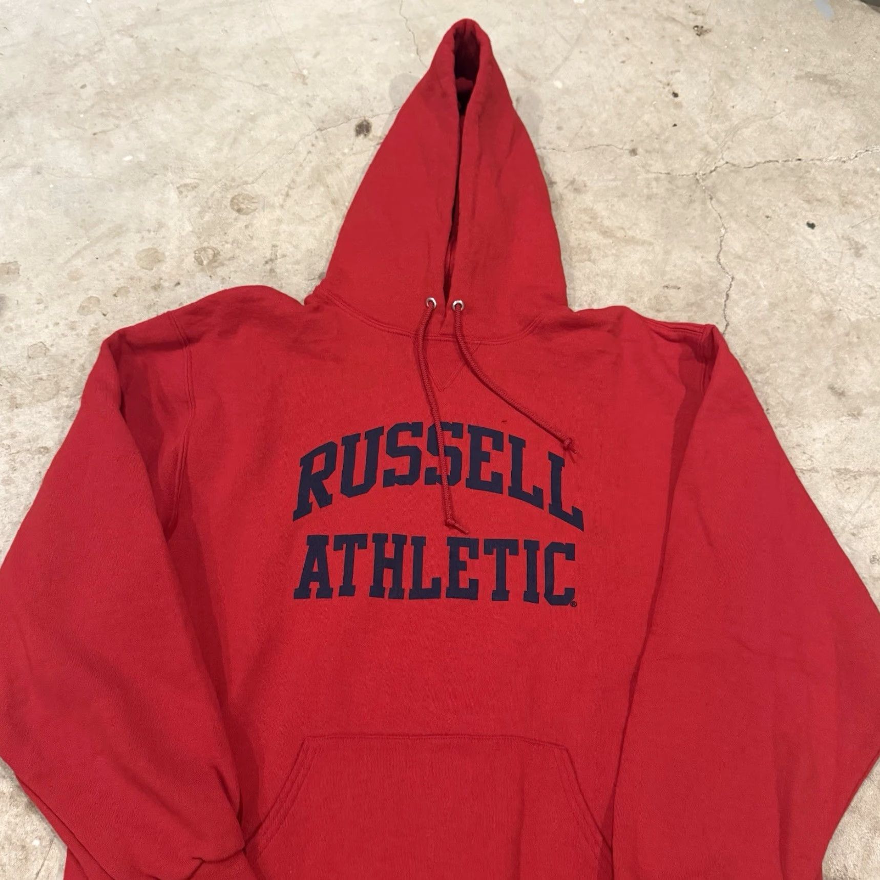 Russell Athletic Russell Athletic Mens Dri-Power Hoodie Sweatshirt Red Spellout Size XL Size US XL / EU 56 / 4 - 5 Thumbnail