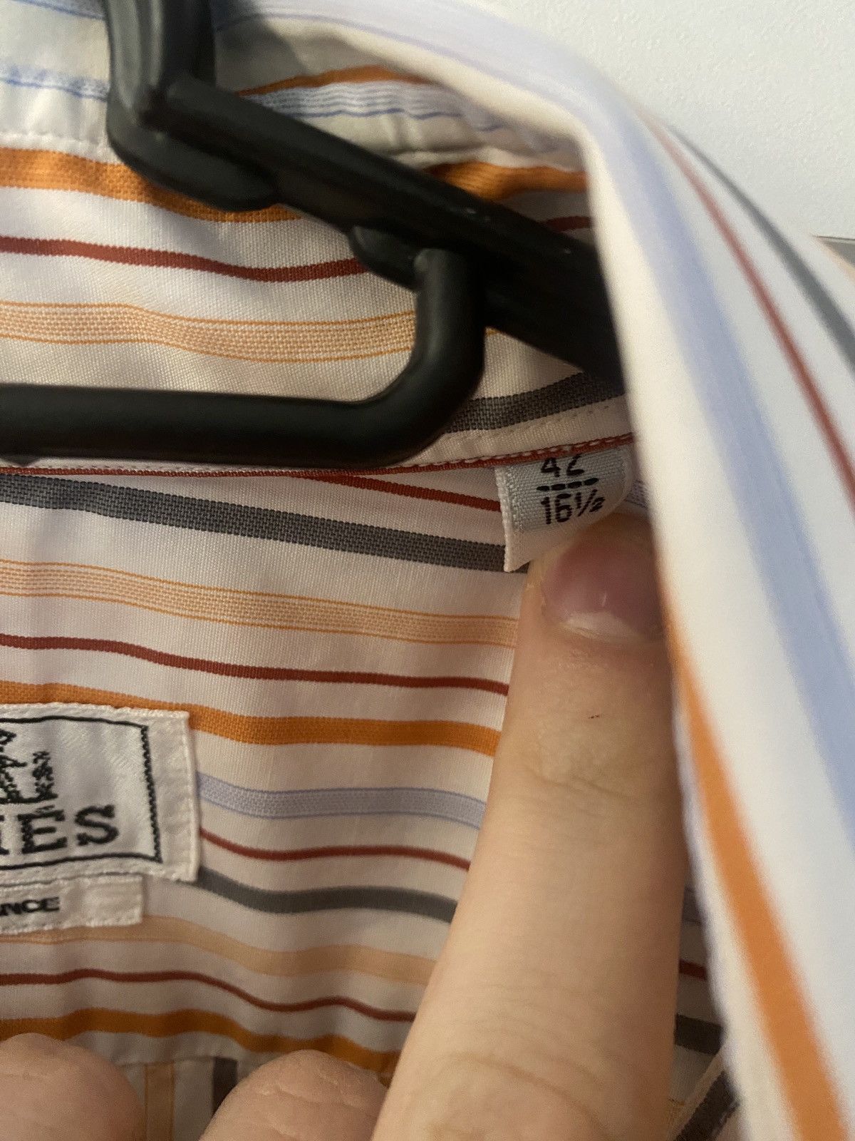 Hermes Hermes luxury multicolor stripped shirt button up Size US XL / EU 56 / 4 - 3 Thumbnail