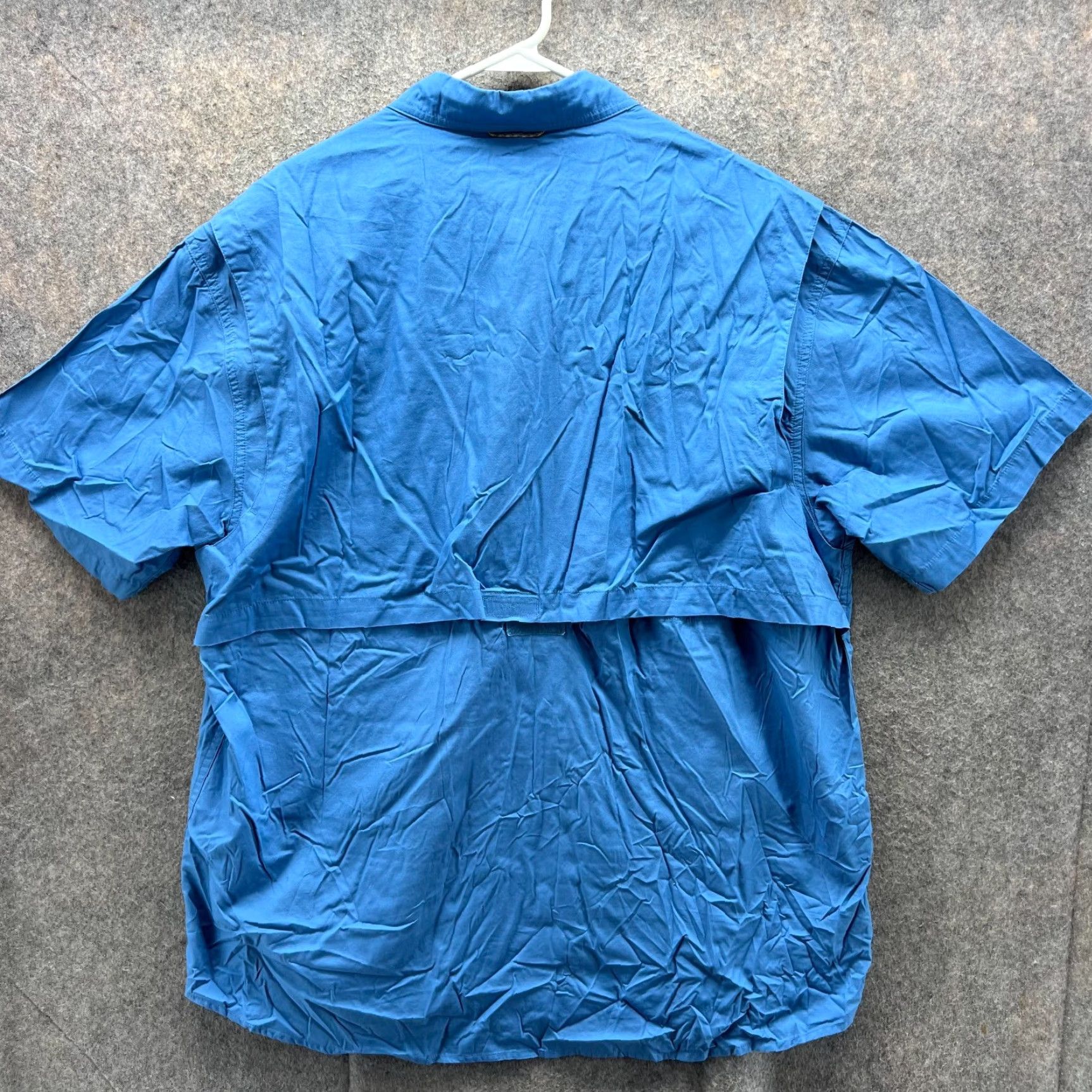 Eddie Bauer VINTAGE Eddie Bauer Shirt Mens XL Blue Button-Down Vented USMC Marines Patch Fishing Button-Up Collared Short Sleeve Regular Fit Size US XL / EU 56 / 4 - 2 Thumbnail