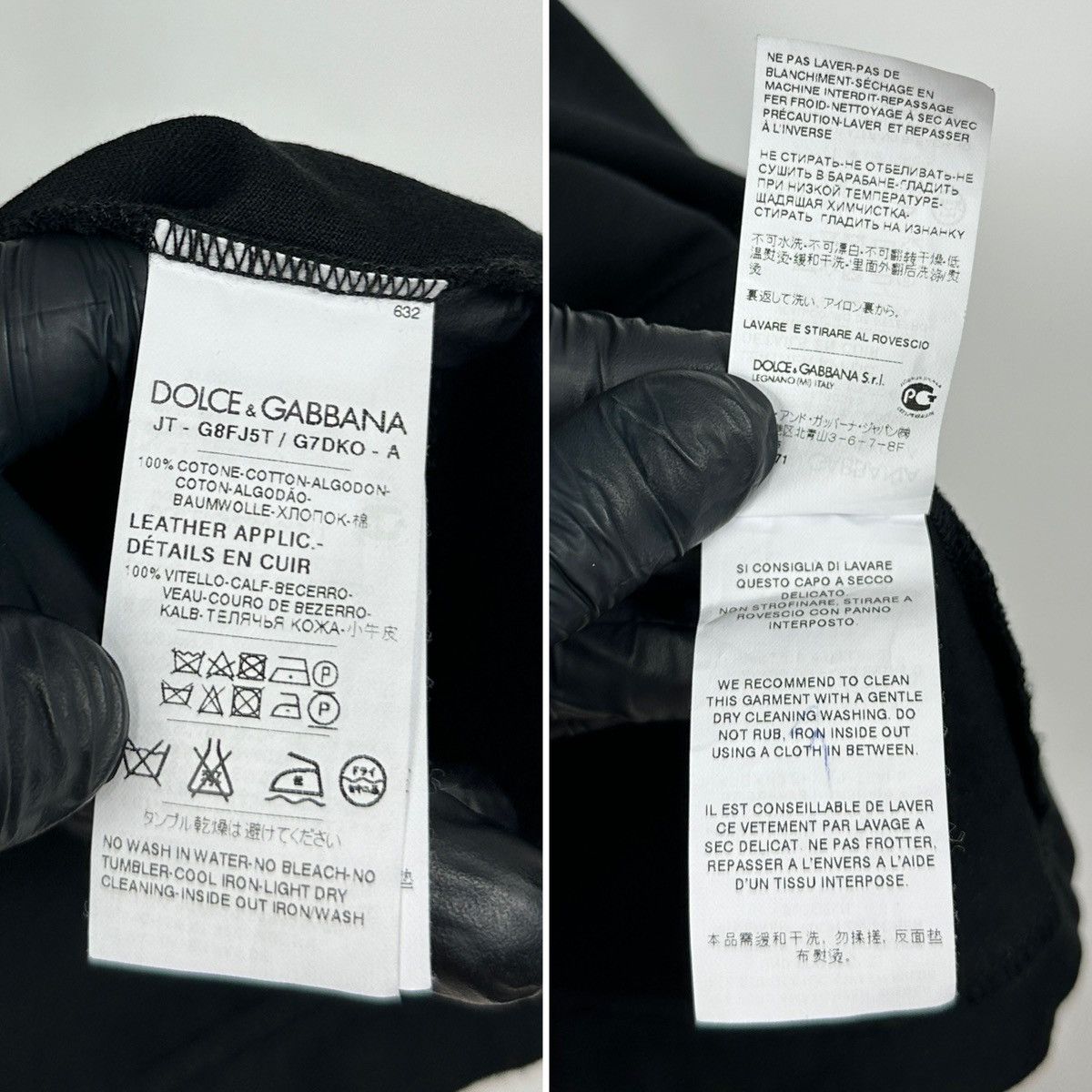 Dolce & Gabbana Dolce & Gabbana Black Sacred Heart Fringe Trim T-Shirt Size US M / EU 48-50 / 2 - 21 Thumbnail